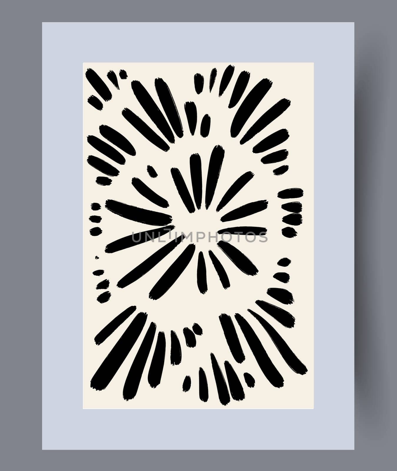 Printable wall art vector poster set. Hand drawn minimalism design for scandinavian interior.