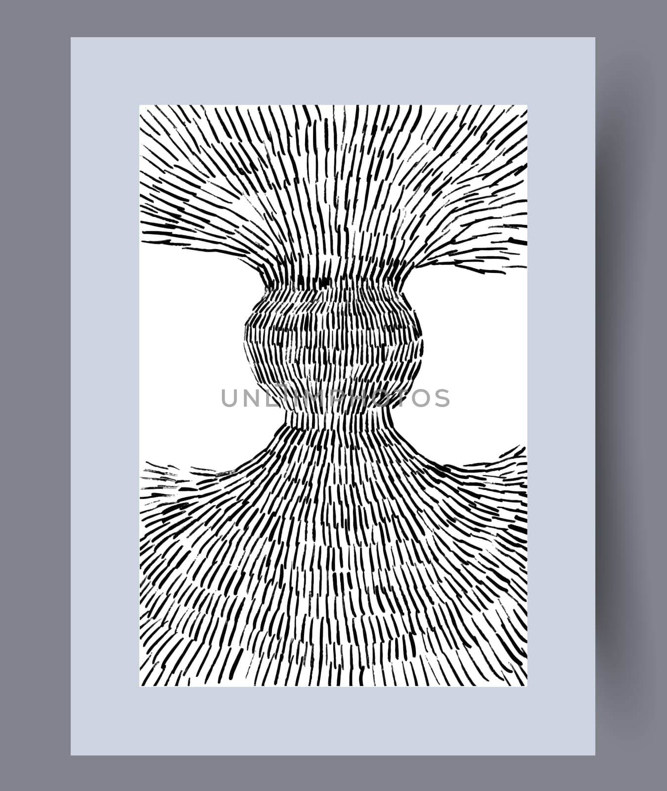 Printable wall art vector poster set. Hand drawn minimalism design for scandinavian interior.