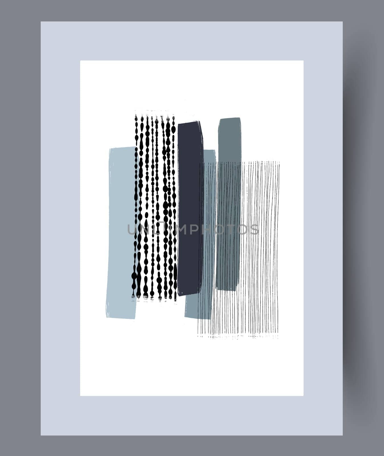 Printable wall art vector poster set. Hand drawn minimalism design for scandinavian interior.