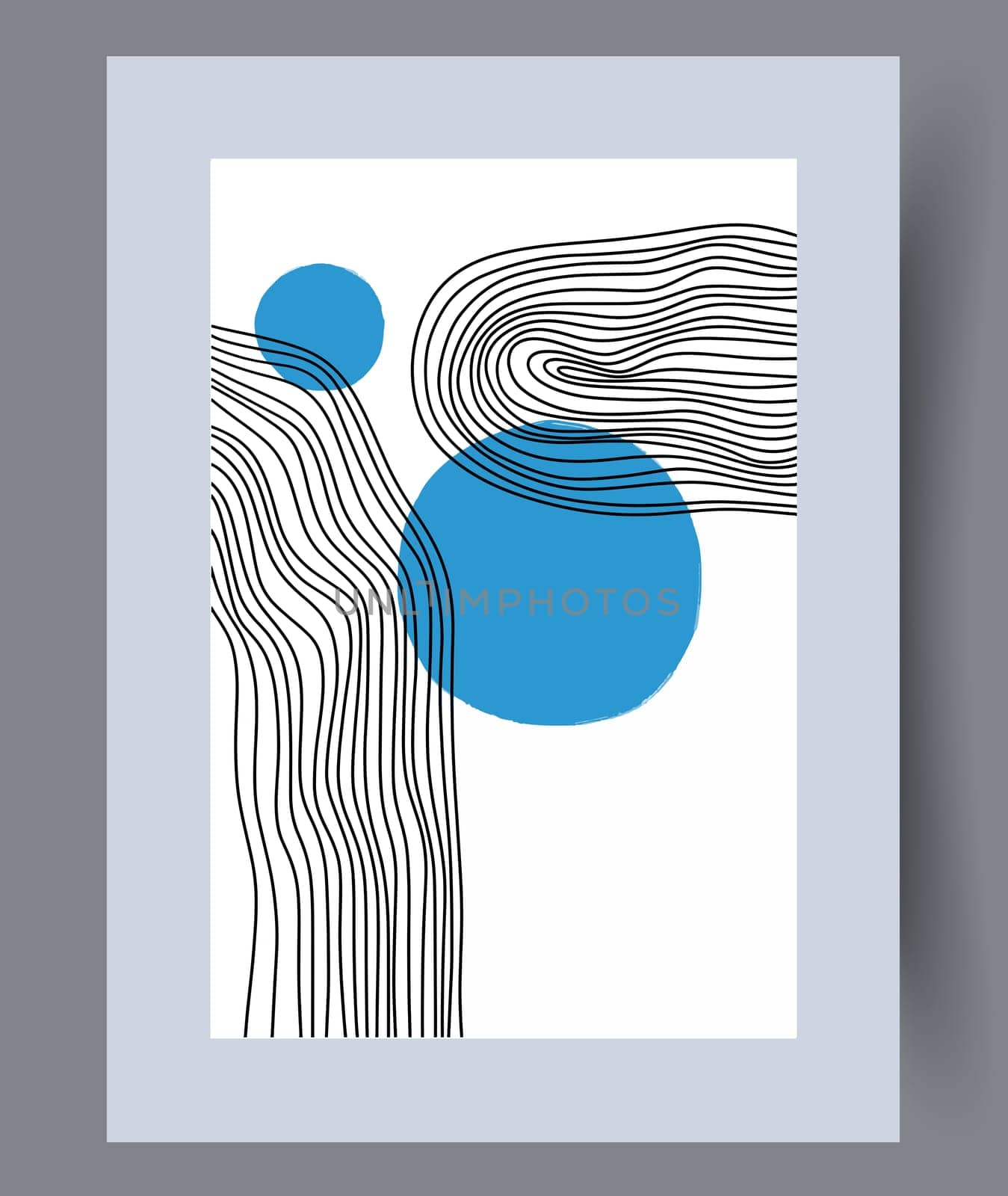 Printable wall art vector poster set. Hand drawn minimalism design for scandinavian interior.
