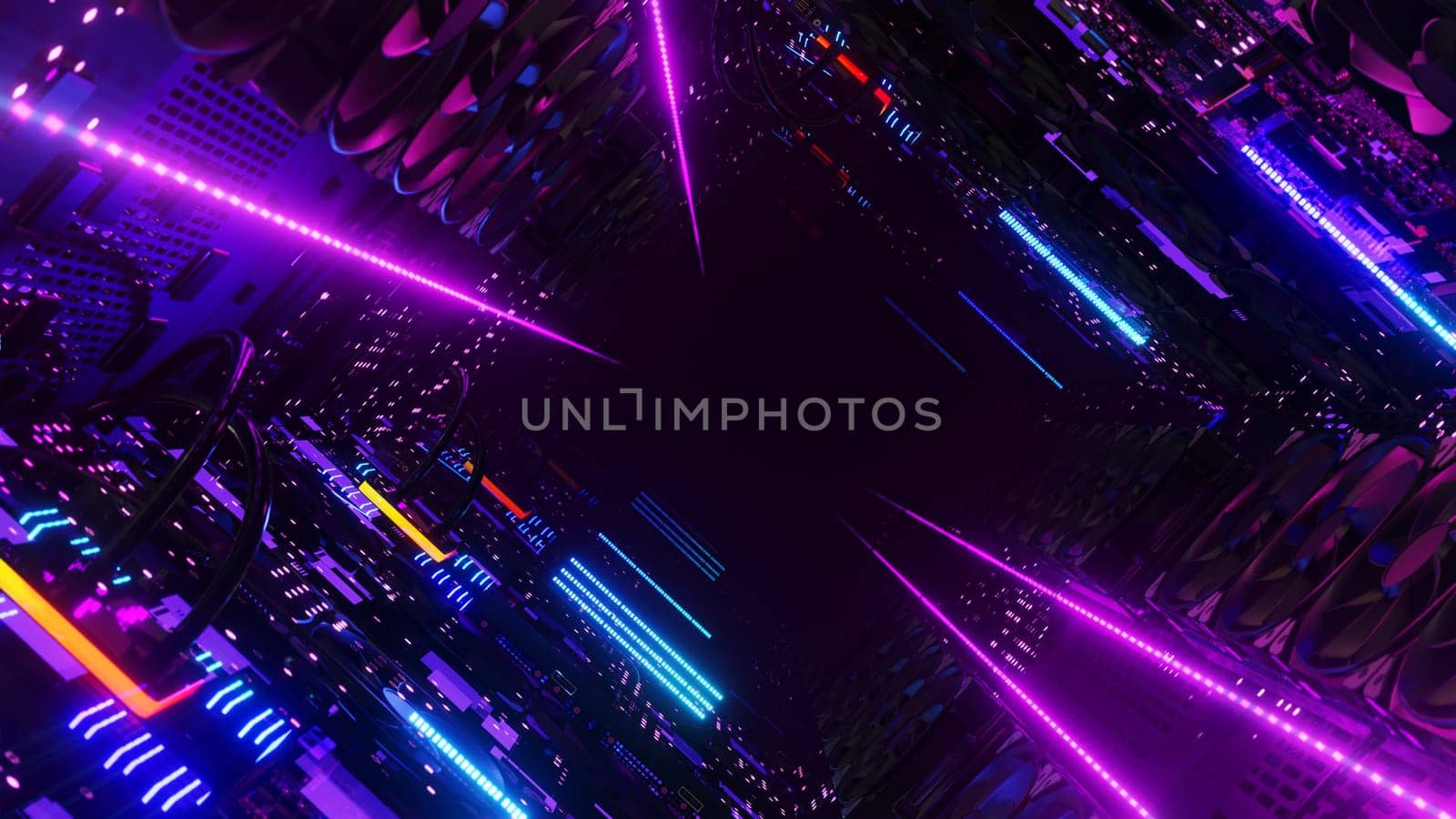 3D illustration Background for advertising and wallpaper in sci fi and technology innovation scene. 3D rendering in decorative concept.