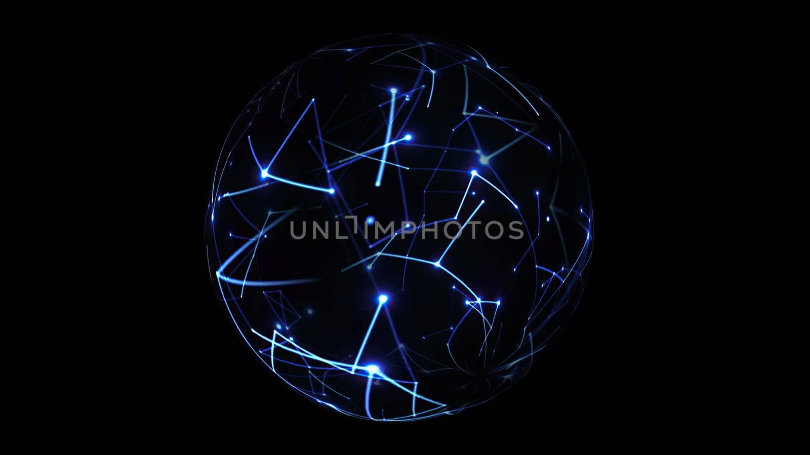Abstract Plexus Technology Science on rotating sphere concept