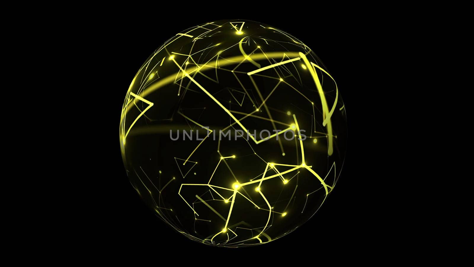 Abstract Plexus Technology Science on rotating sphere concept