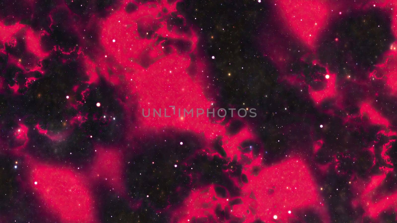 Space Flight Into A Star Field In Galaxy Clouds And Lightning Nebula