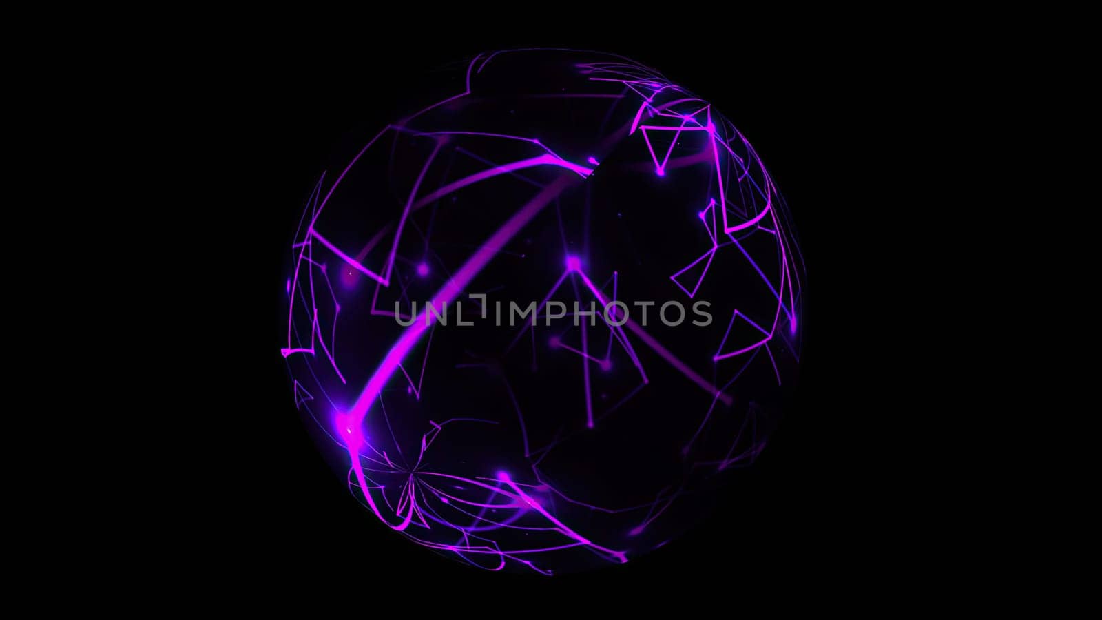 Abstract Plexus Technology Science on rotating sphere concept