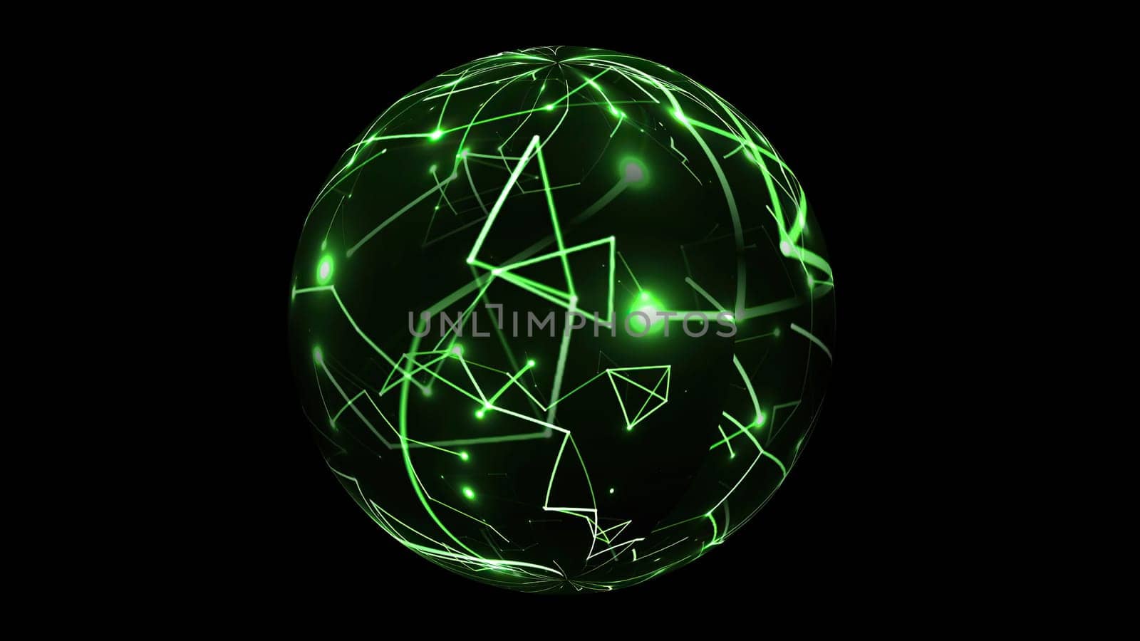 Abstract Plexus Technology Science on rotating sphere concept