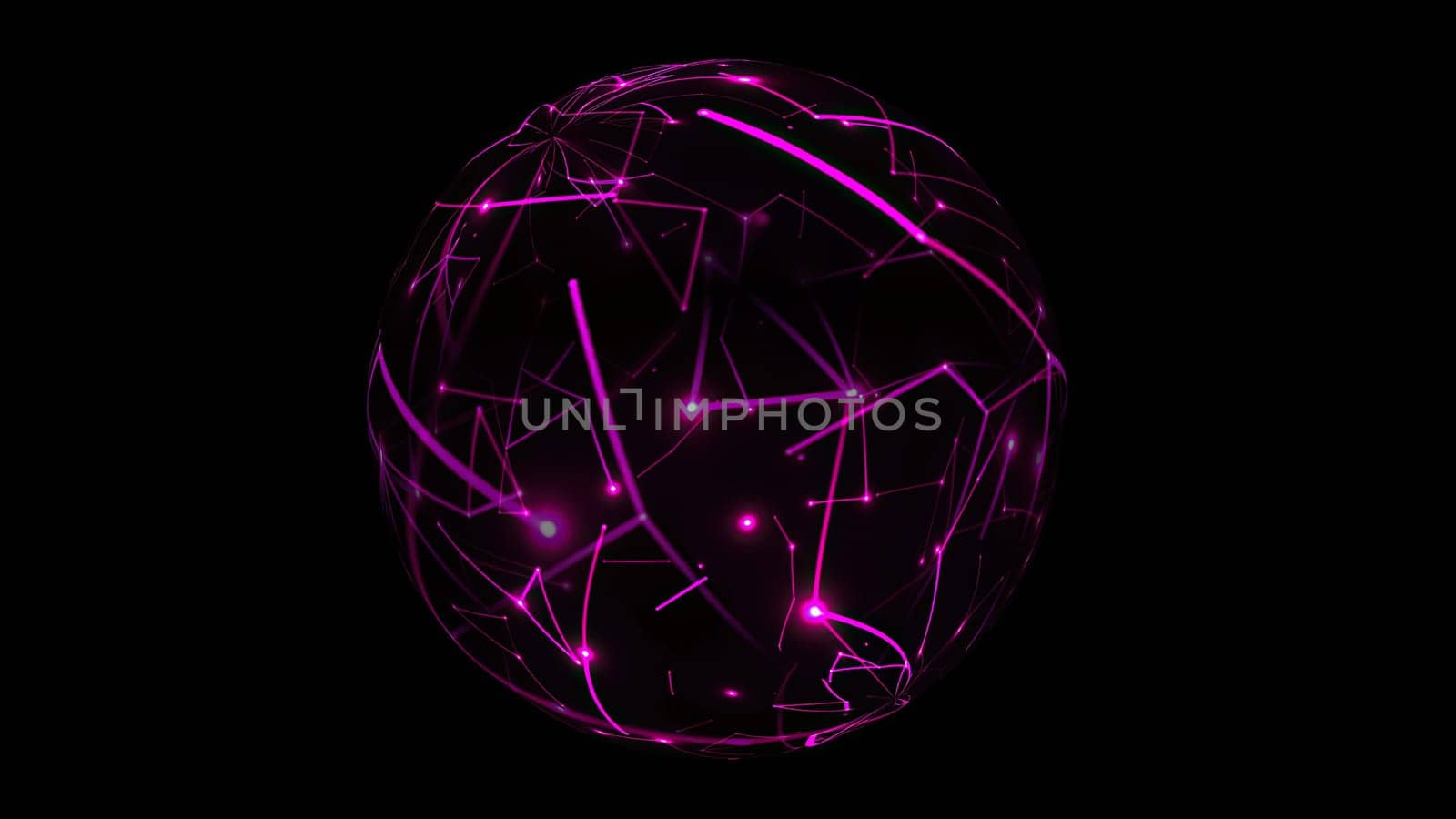 Abstract Plexus Technology Science on rotating sphere concept