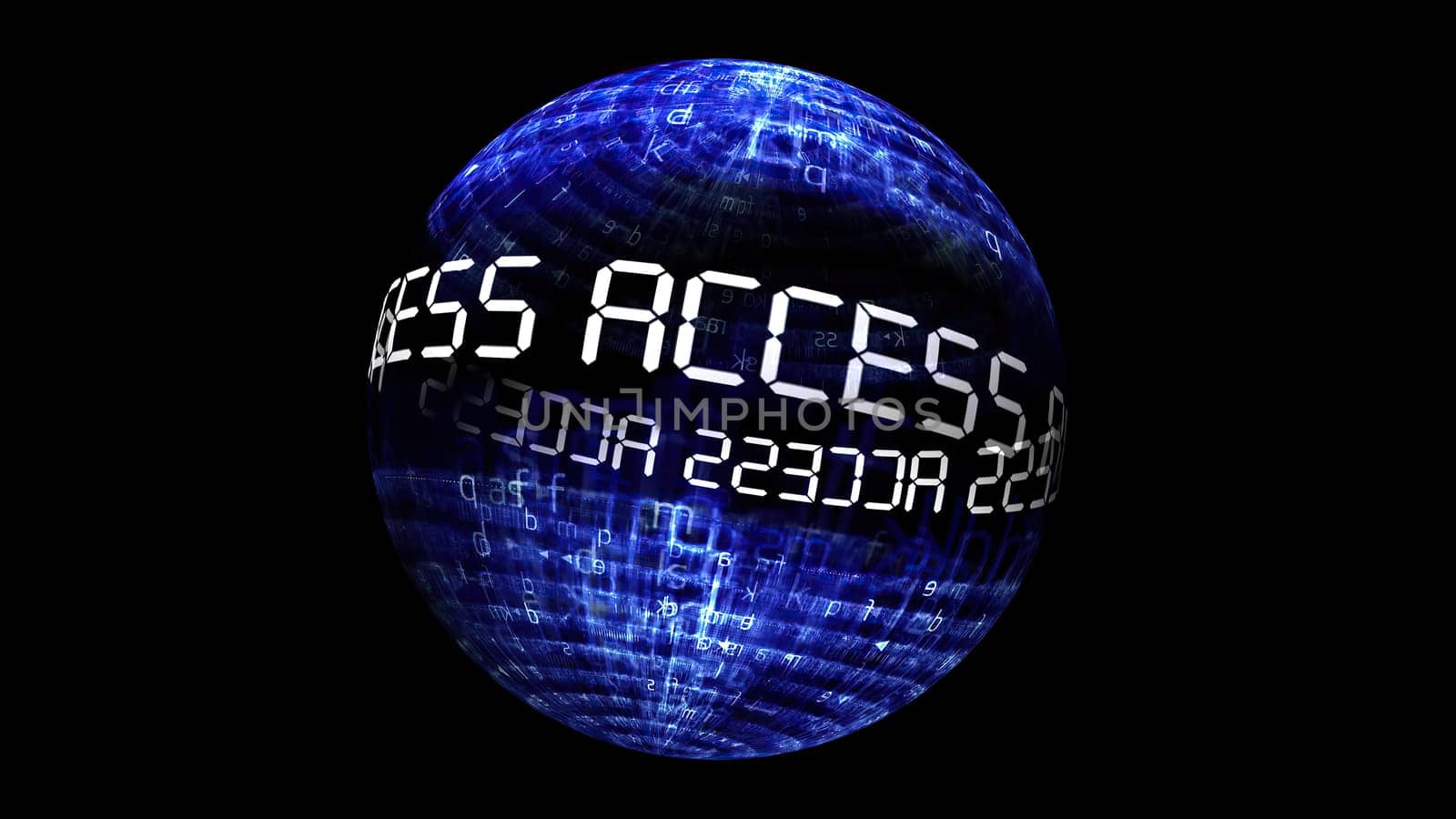 Access data concept on rotating sphere,Access data concept on rotating sphere