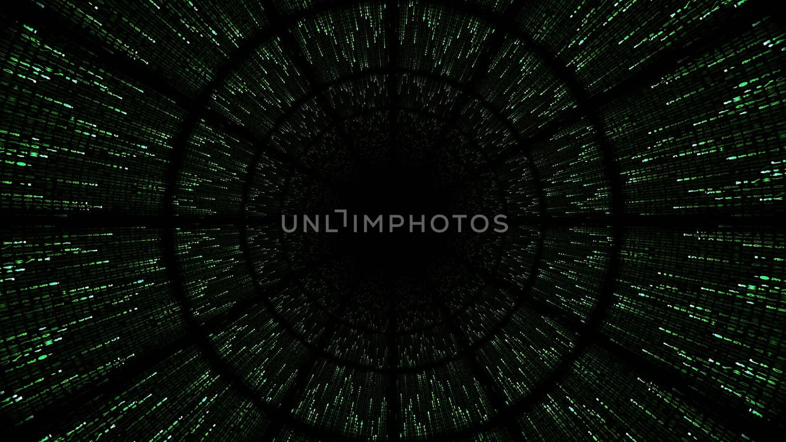 Hypnotic green dots in tunnel ,Hypnotic green dots in tunnel