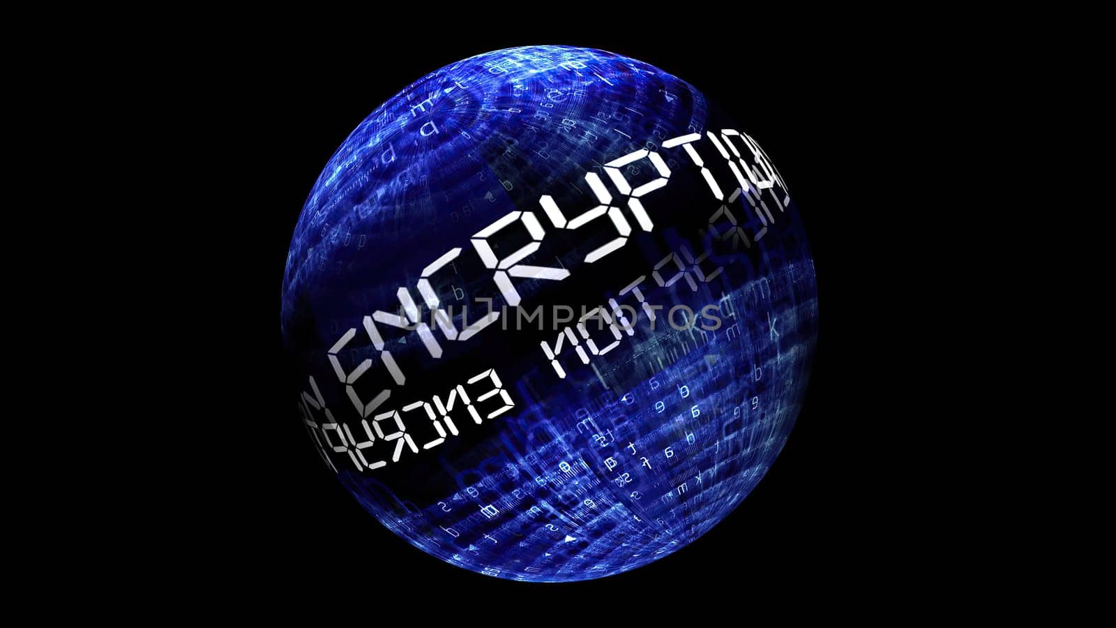 Encryption concept on rotating sphere,Encryption concept on rotating sphere