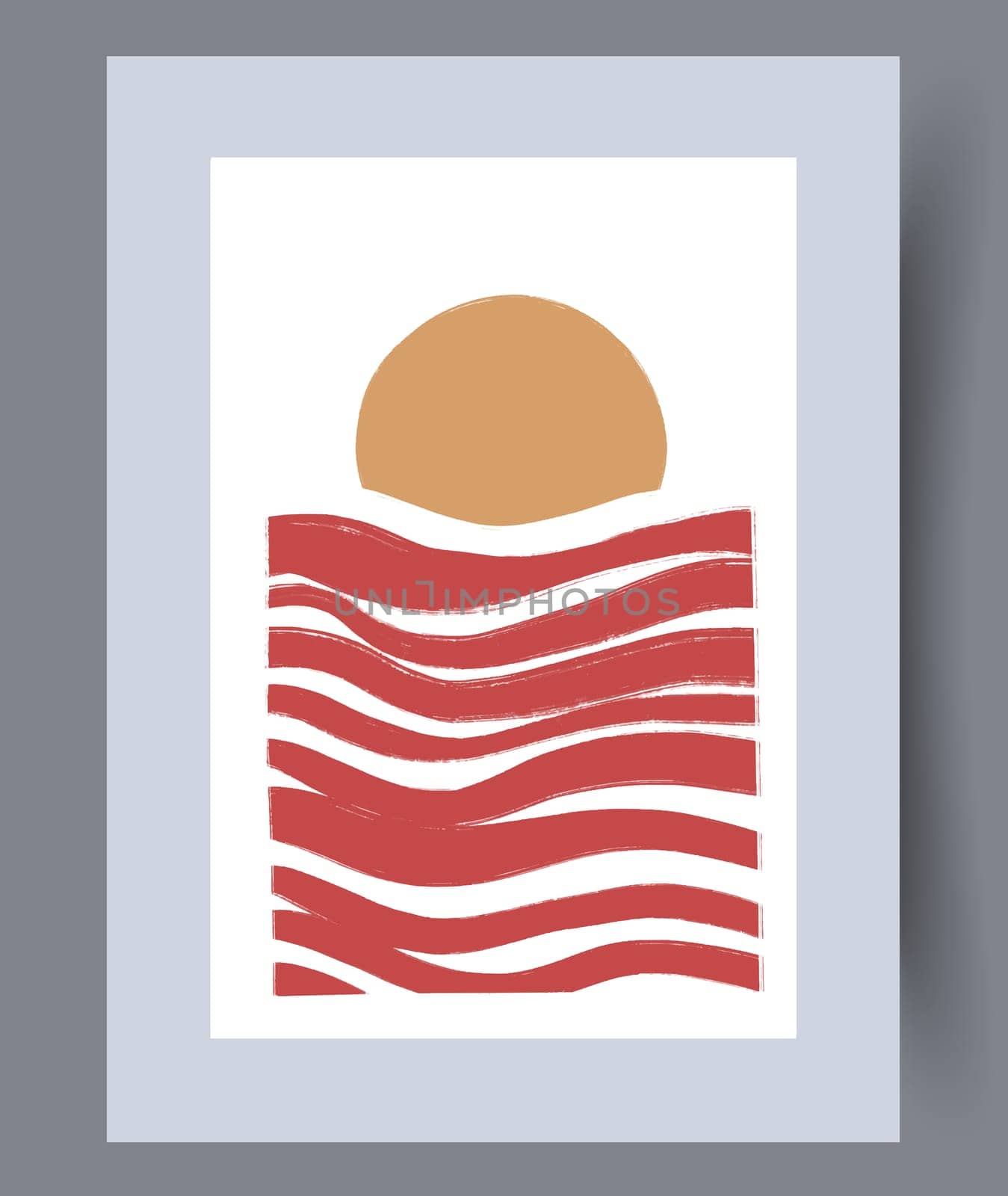 Printable wall art vector poster set. Hand drawn minimalism design for scandinavian interior.