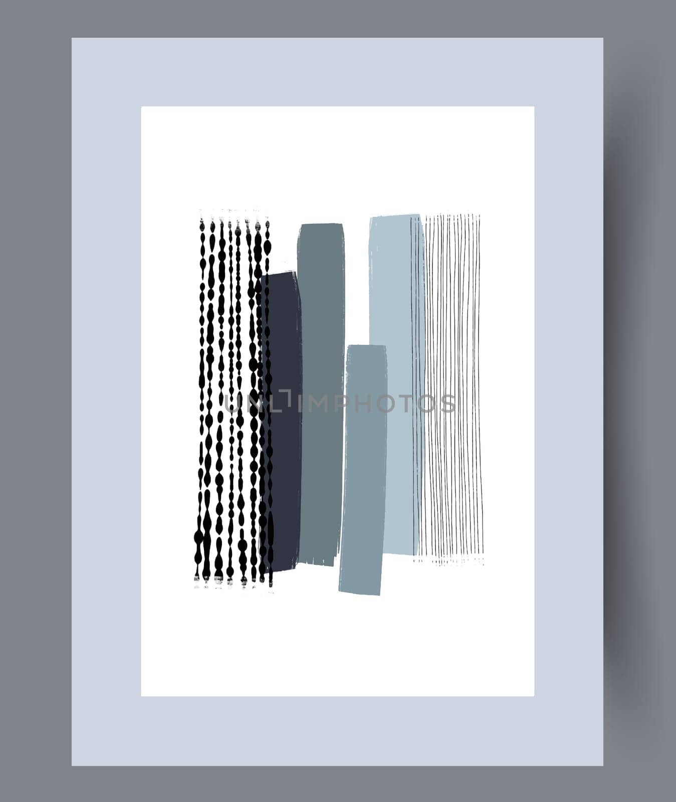 Printable wall art vector poster set. Hand drawn minimalism design for scandinavian interior.
