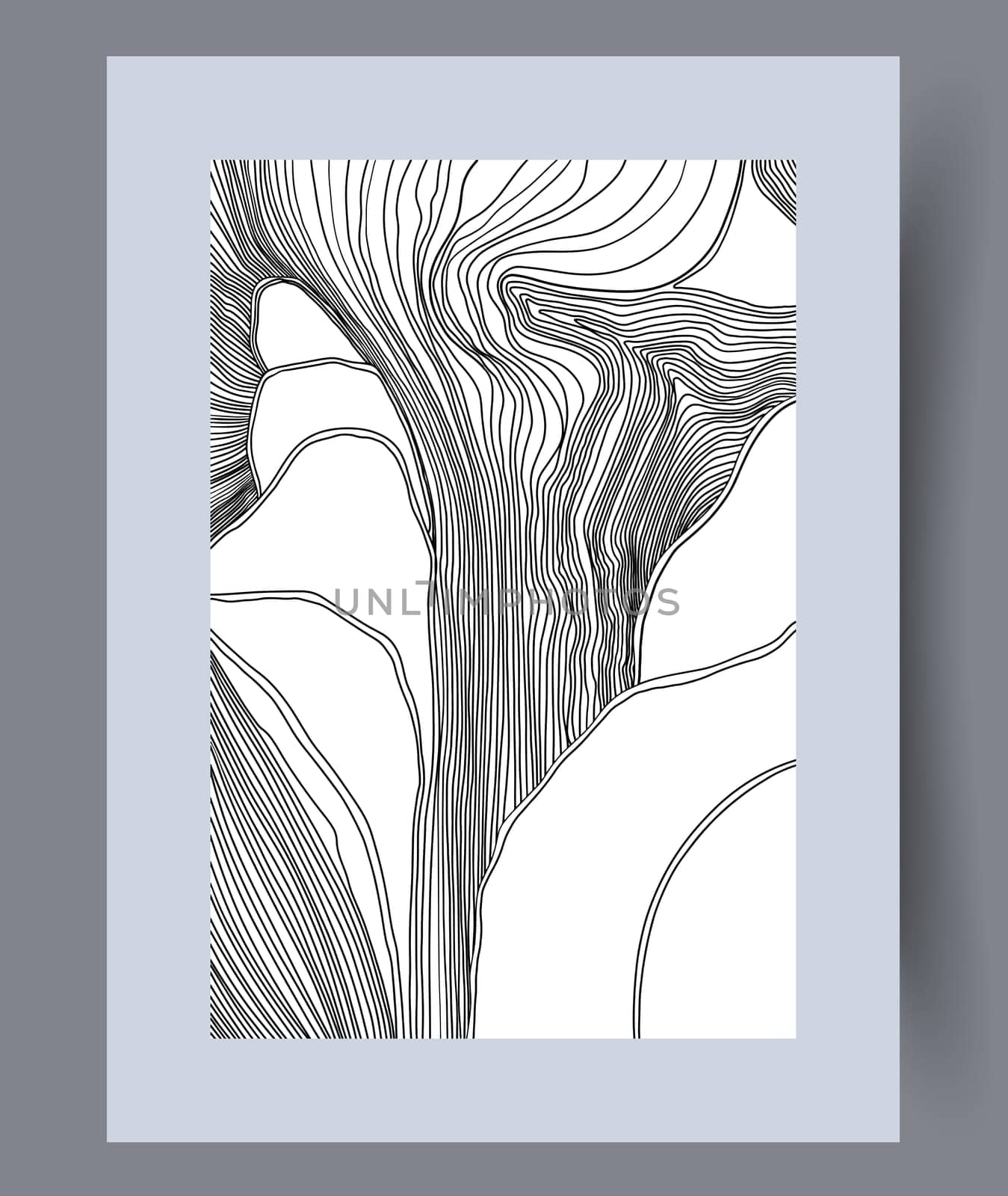 Printable wall art vector poster set. Hand drawn minimalism design for scandinavian interior.