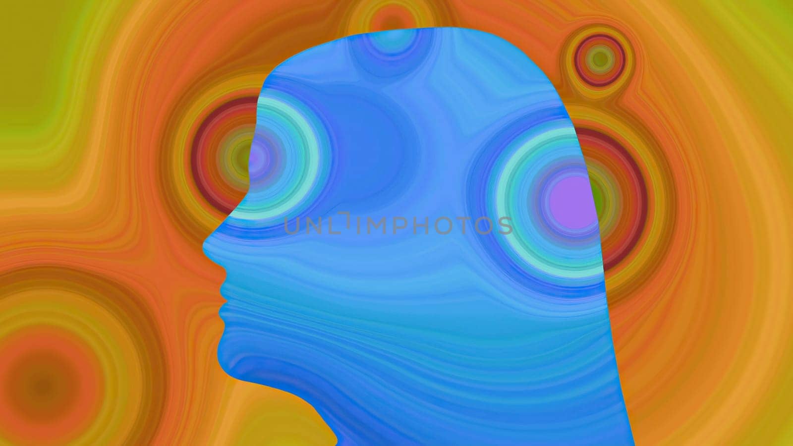 Surreal Colorful  Portrait of  Woman silhouette,Surreal Colorful  Portrait of  Woman silhouette