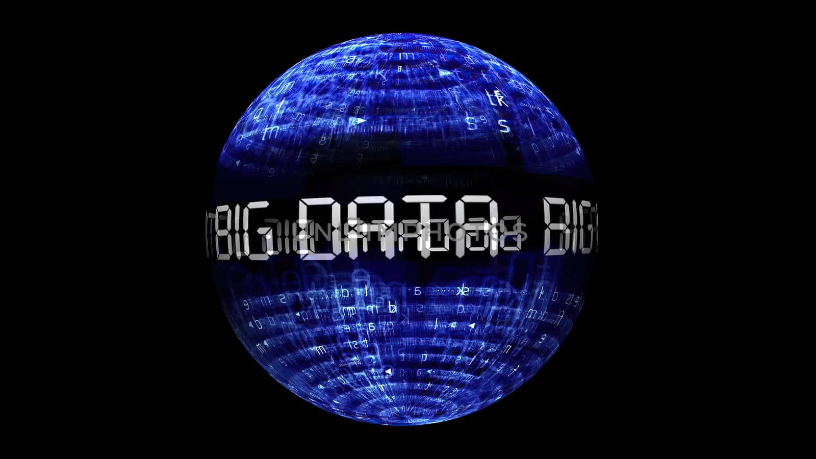 Big data concept on rotating sphere,Big data concept on rotating sphere