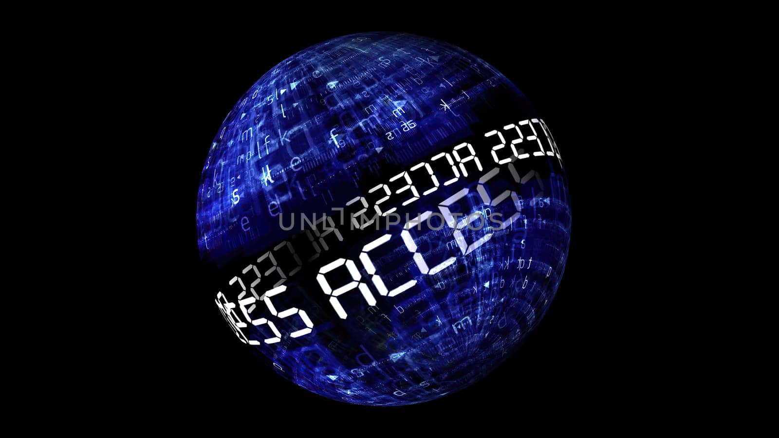 Access data concept on rotating sphere,Access data concept on rotating sphere
