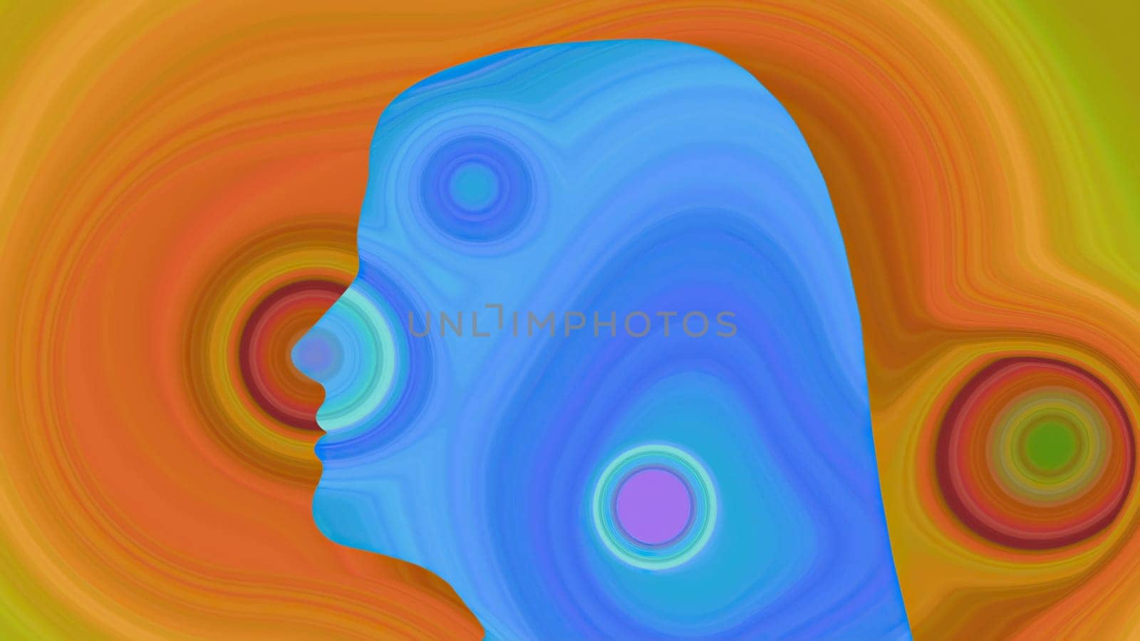 Surreal Colorful  Portrait of  Woman silhouette,Surreal Colorful  Portrait of  Woman silhouette