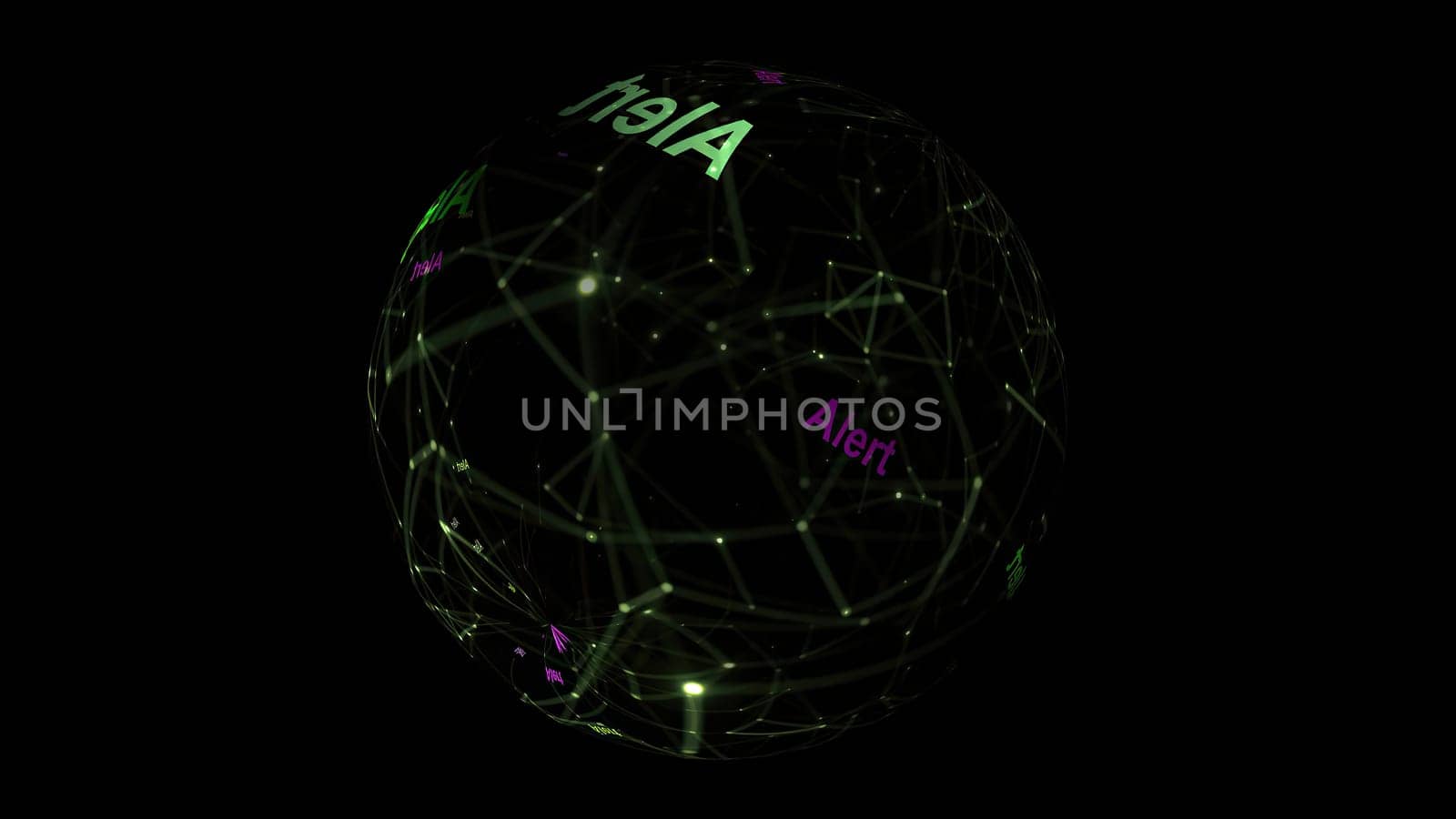 Alert concept on rotating sphere,Alert concept on rotating sphere