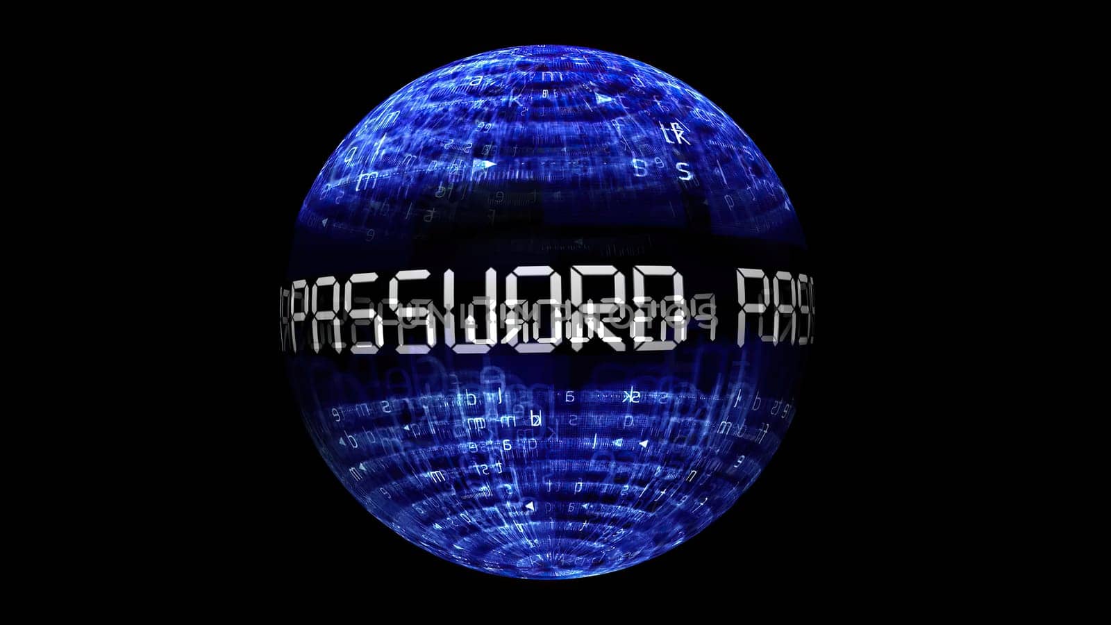 Password concept on rotating sphere,Password concept on rotating sphere