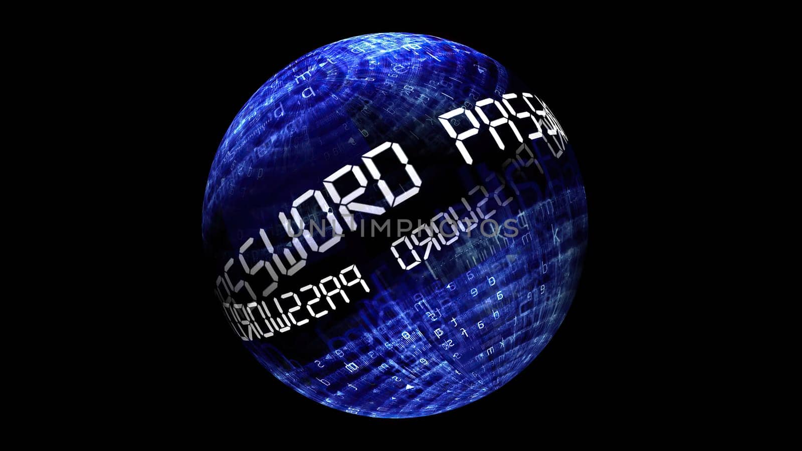Password concept on rotating sphere,Password concept on rotating sphere