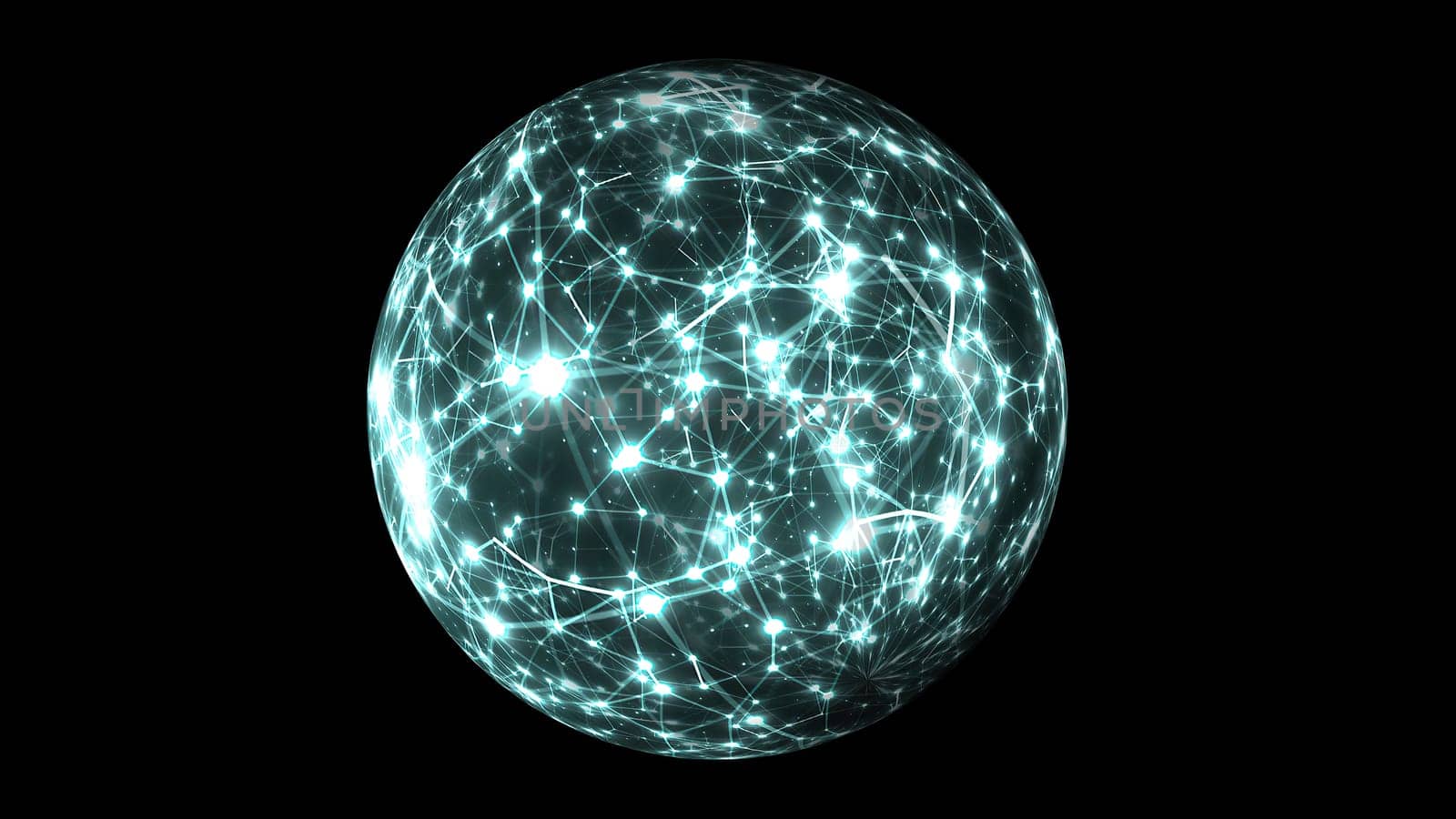 Abstract Plexus Technology Science on rotating sphere concept,Abstract Plexus Technology Science on rotating sphere concept