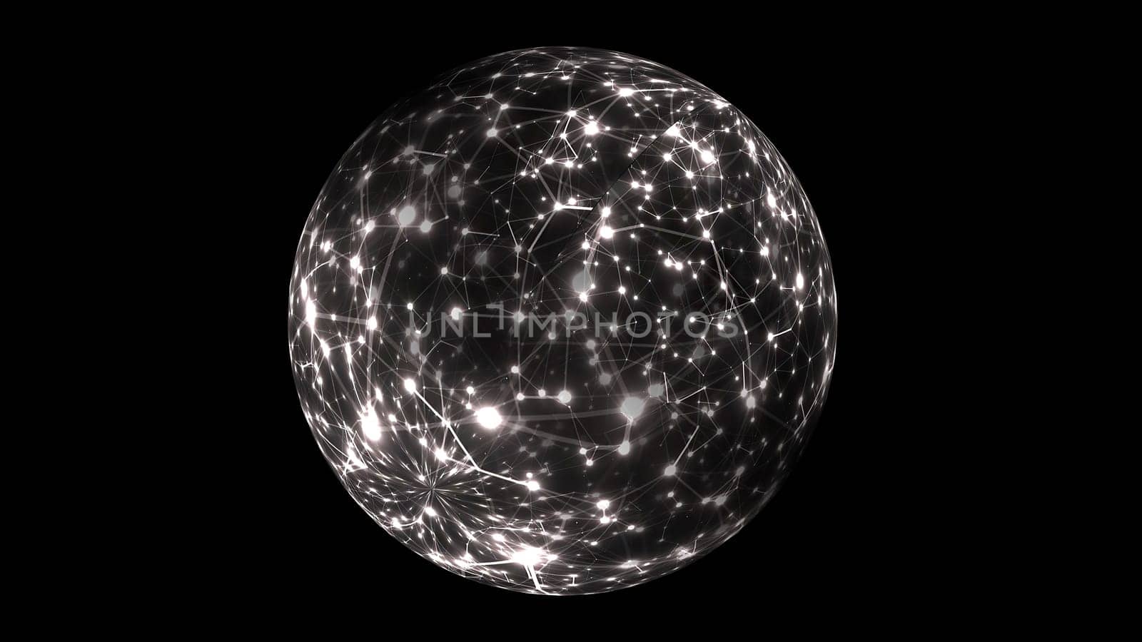 Abstract Plexus Technology Science on rotating sphere concept,Abstract Plexus Technology Science on rotating sphere concept