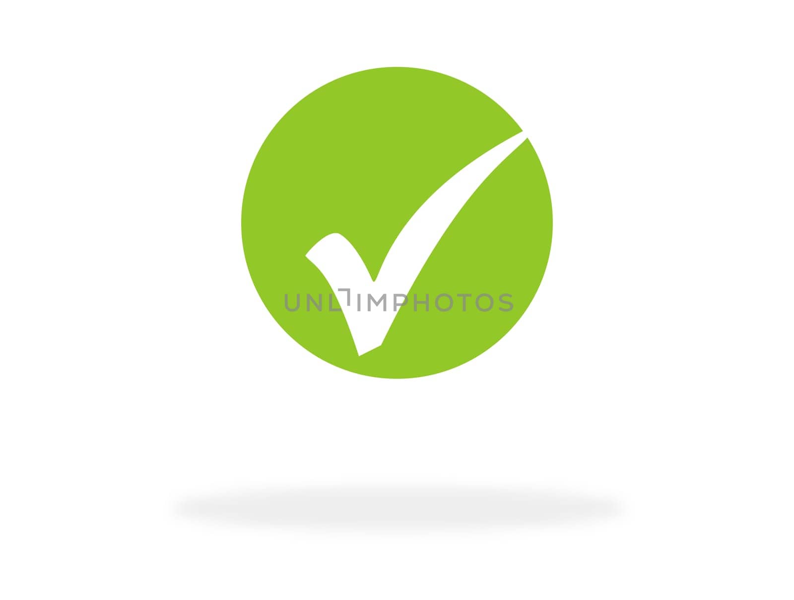 Checkmark Icon with shadow - Accept, agree or approved