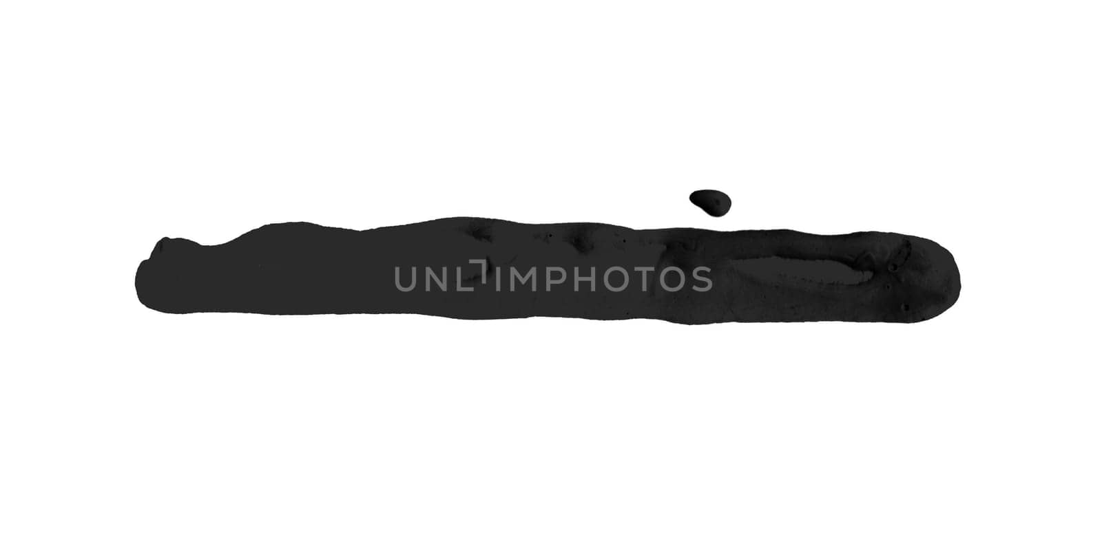 Black colored stripe made with paintbrush