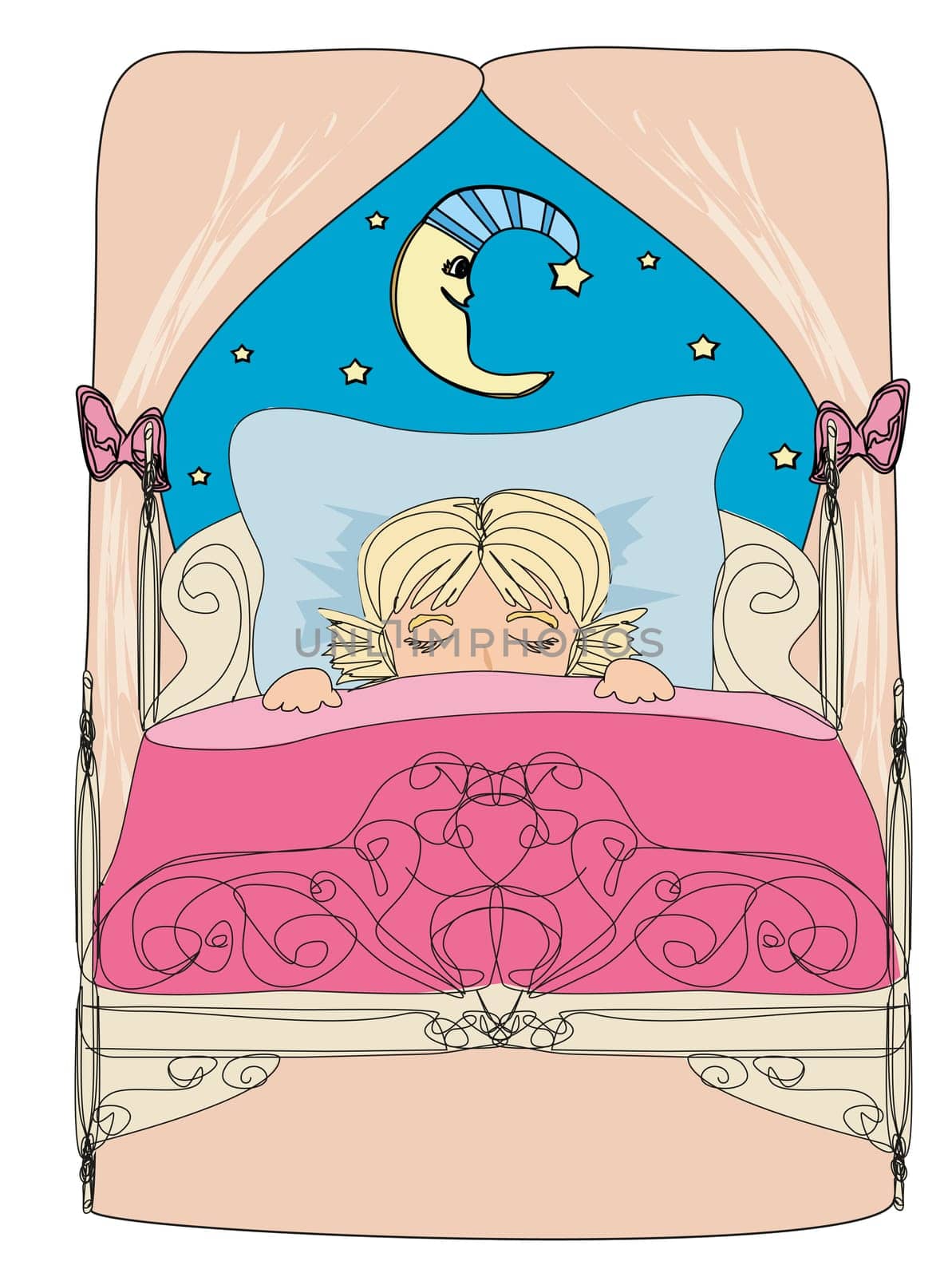 little girl dreaming