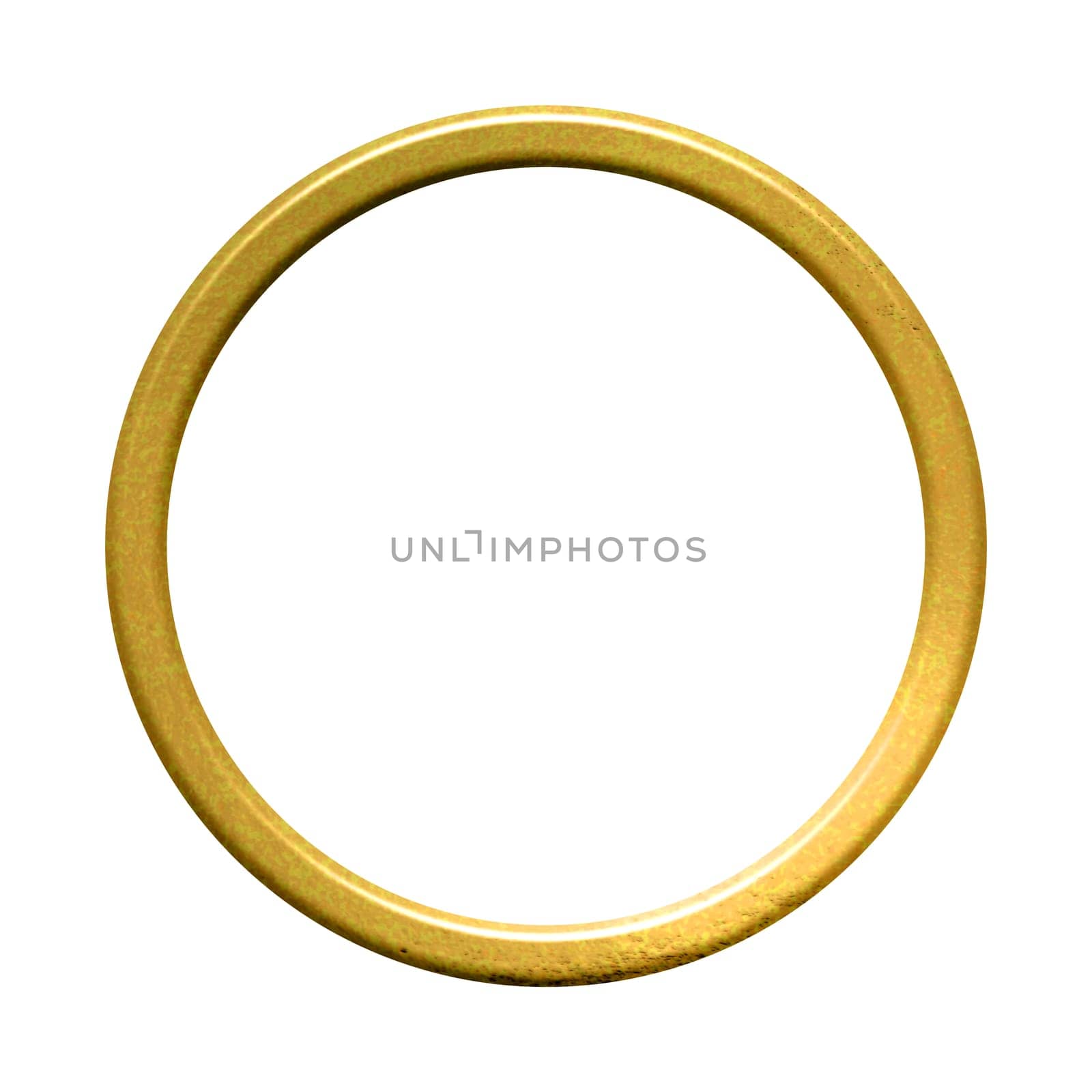 Golden ring or round circle with golden color