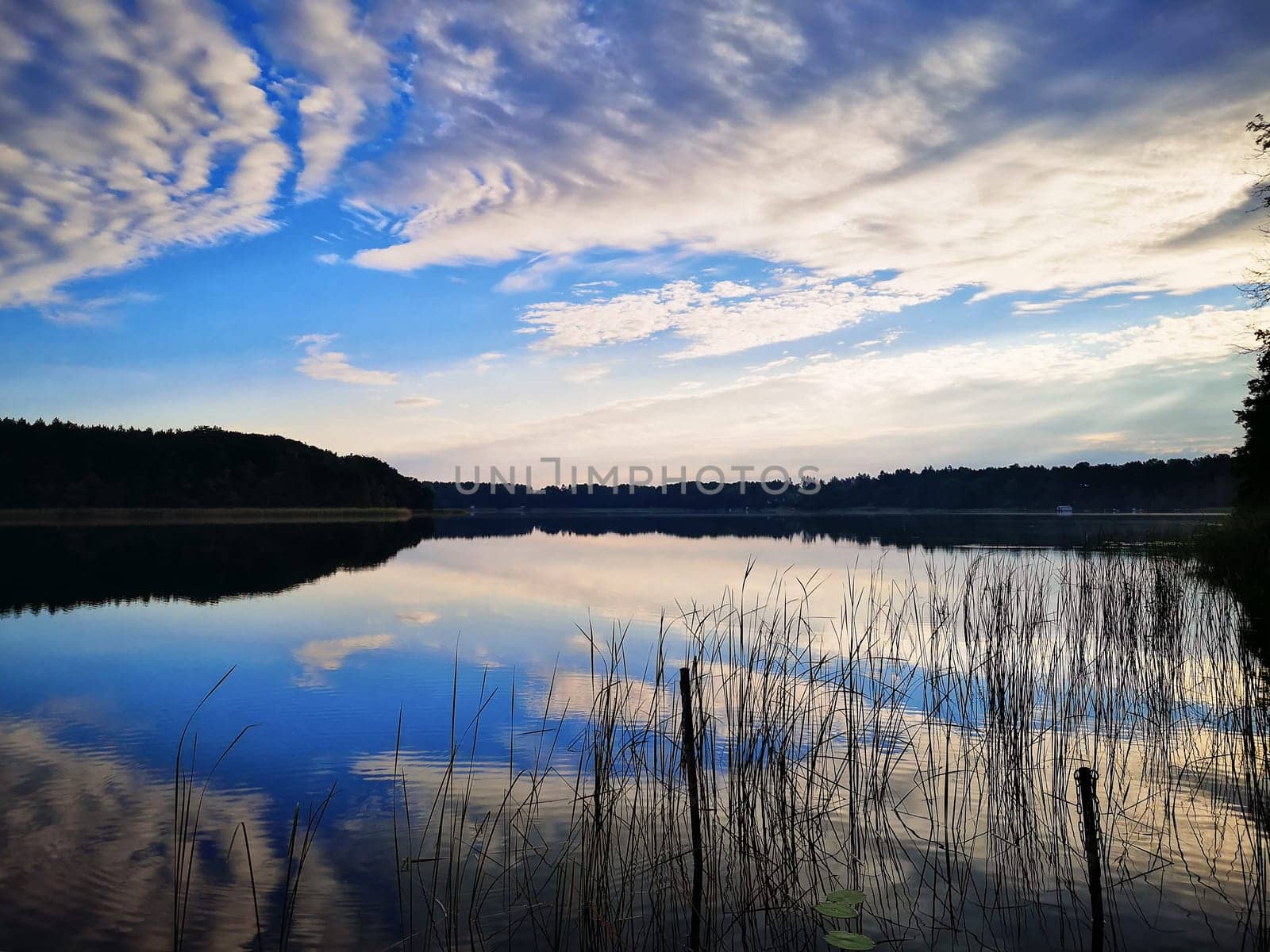 Dawn at lake Lübbesee near Templin, Brandenburg, Germany