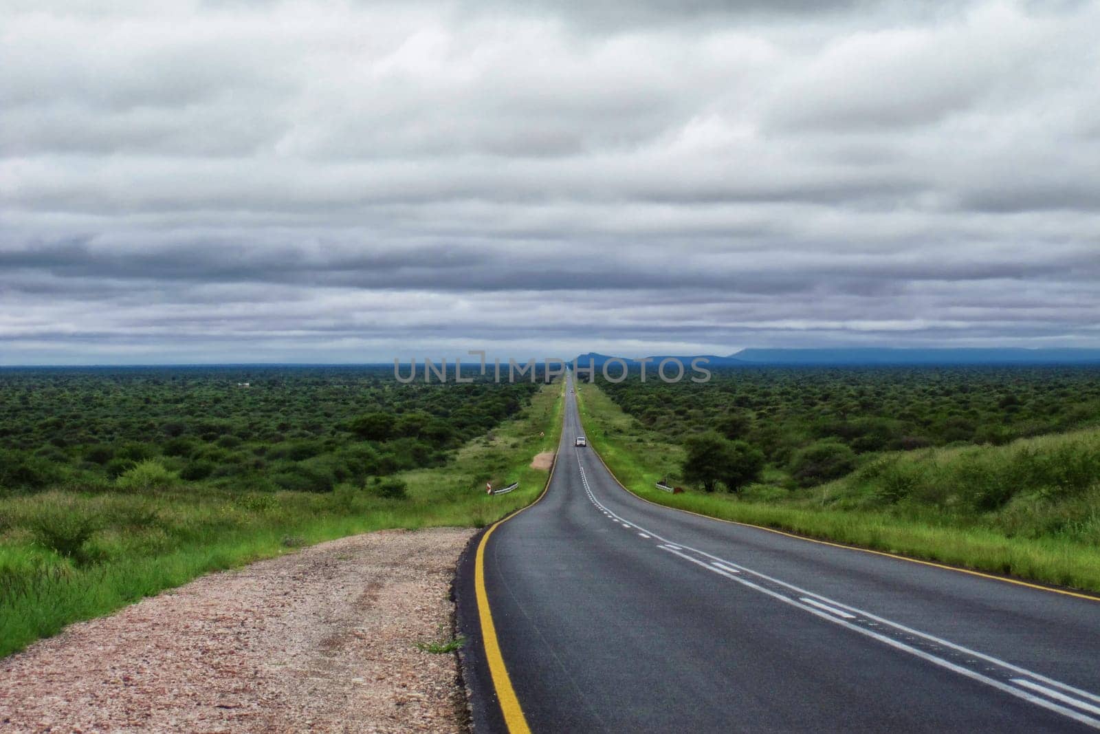 Landscape in Namibia in the rainy season