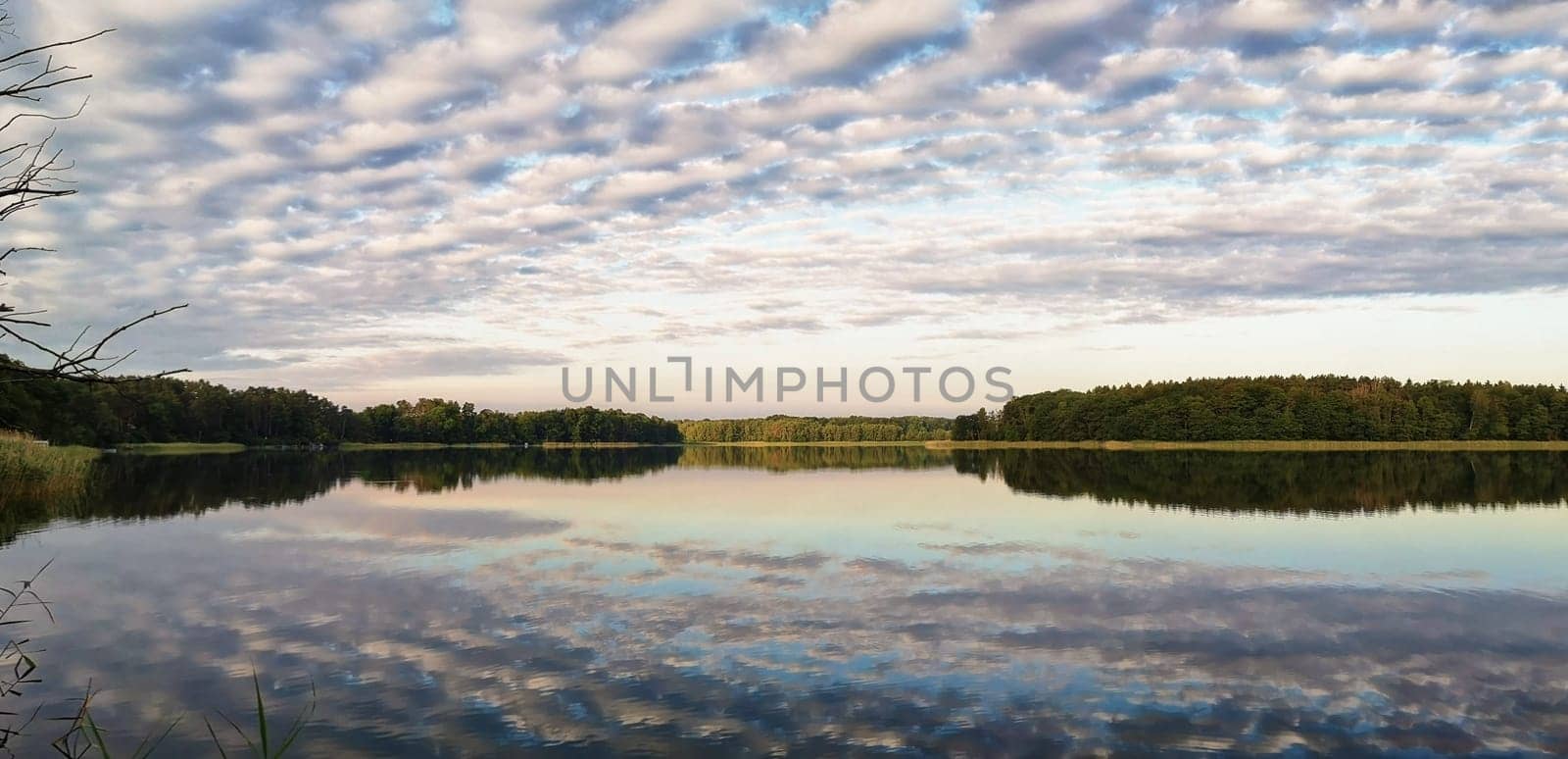 Dawn at lake Lübbesee near Templin, Brandenburg, Germany