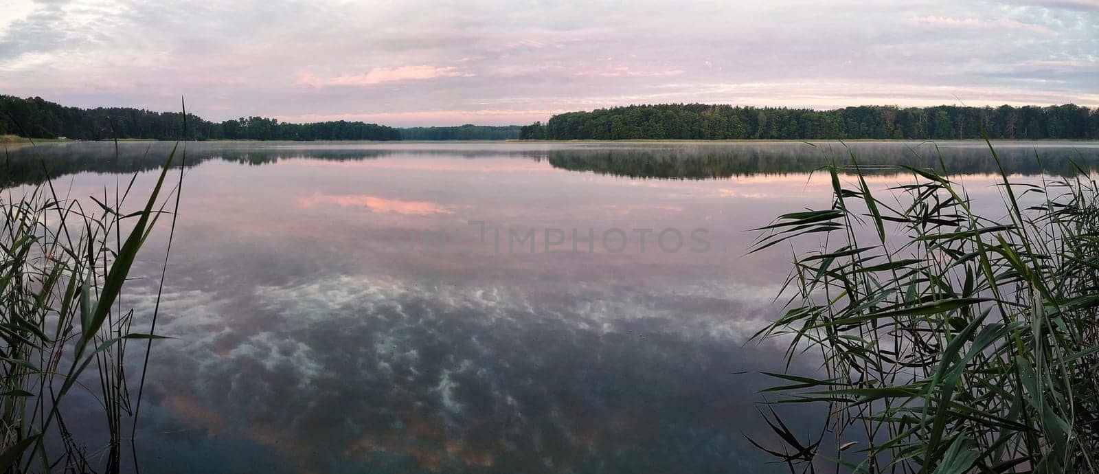 Dawn at lake Lübbesee near Templin, Brandenburg, Germany