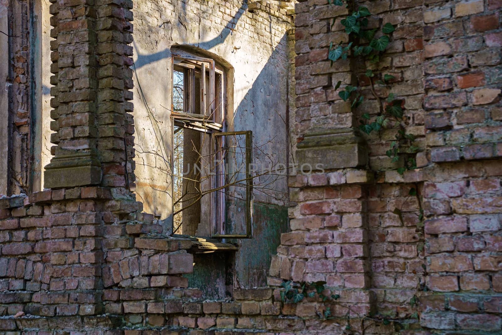 old dilapidated ruin of a villa