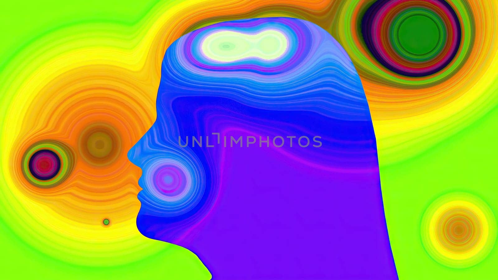 Surreal Colorful Portrait of Woman silhouette,Surreal Colorful Portrait of Woman silhouette