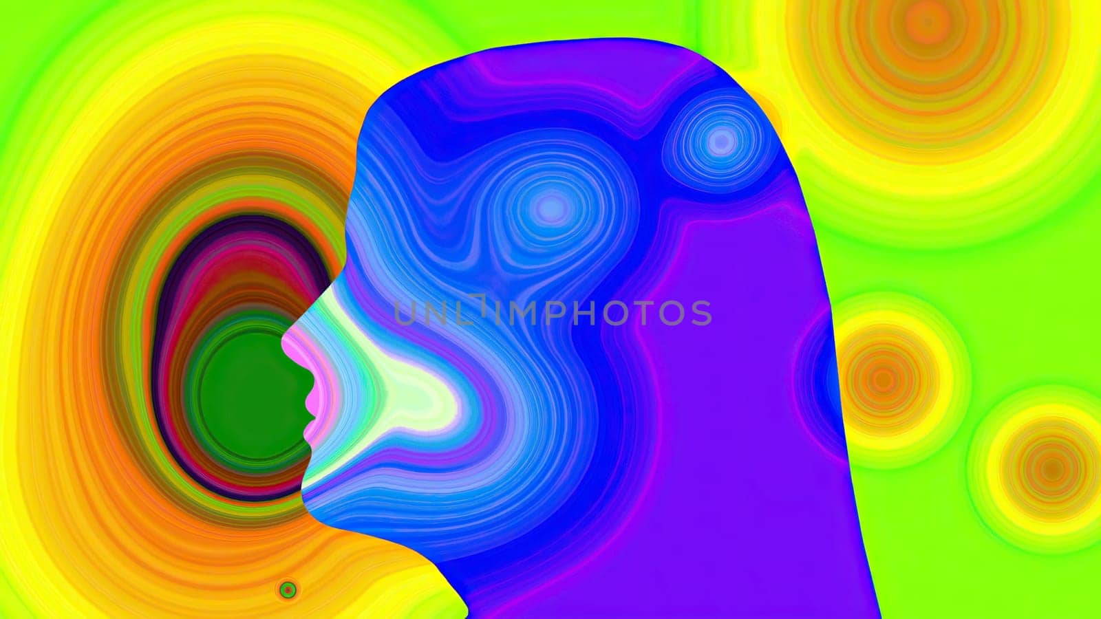 Surreal Colorful Portrait of Woman silhouette,Surreal Colorful Portrait of Woman silhouette
