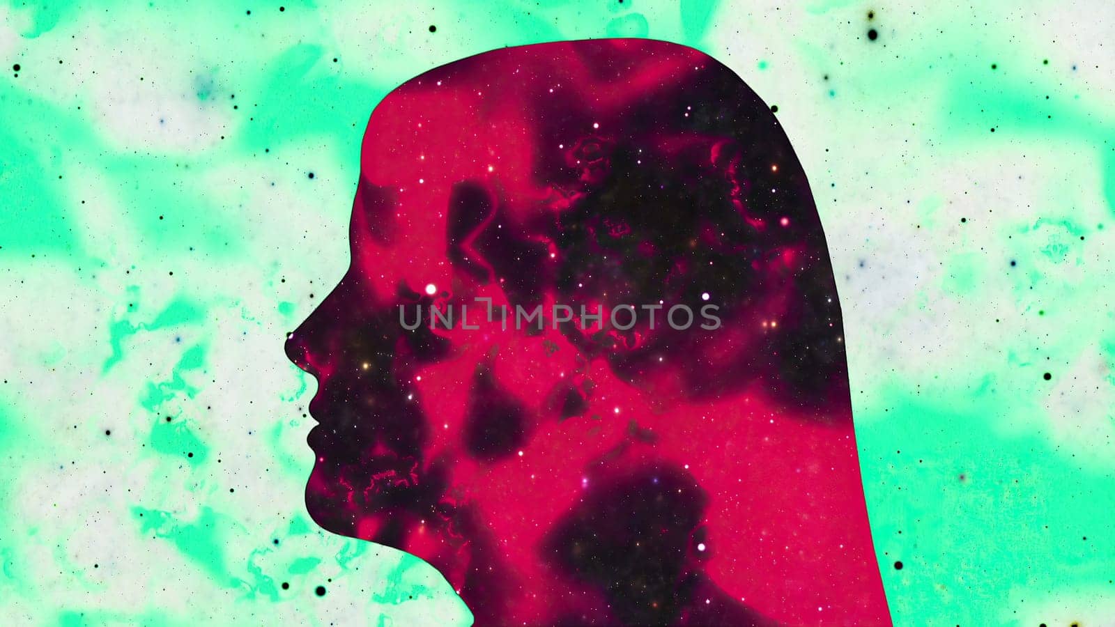 Surreal Colorful Portrait of Woman silhouette,Surreal Colorful Portrait of Woman silhouette