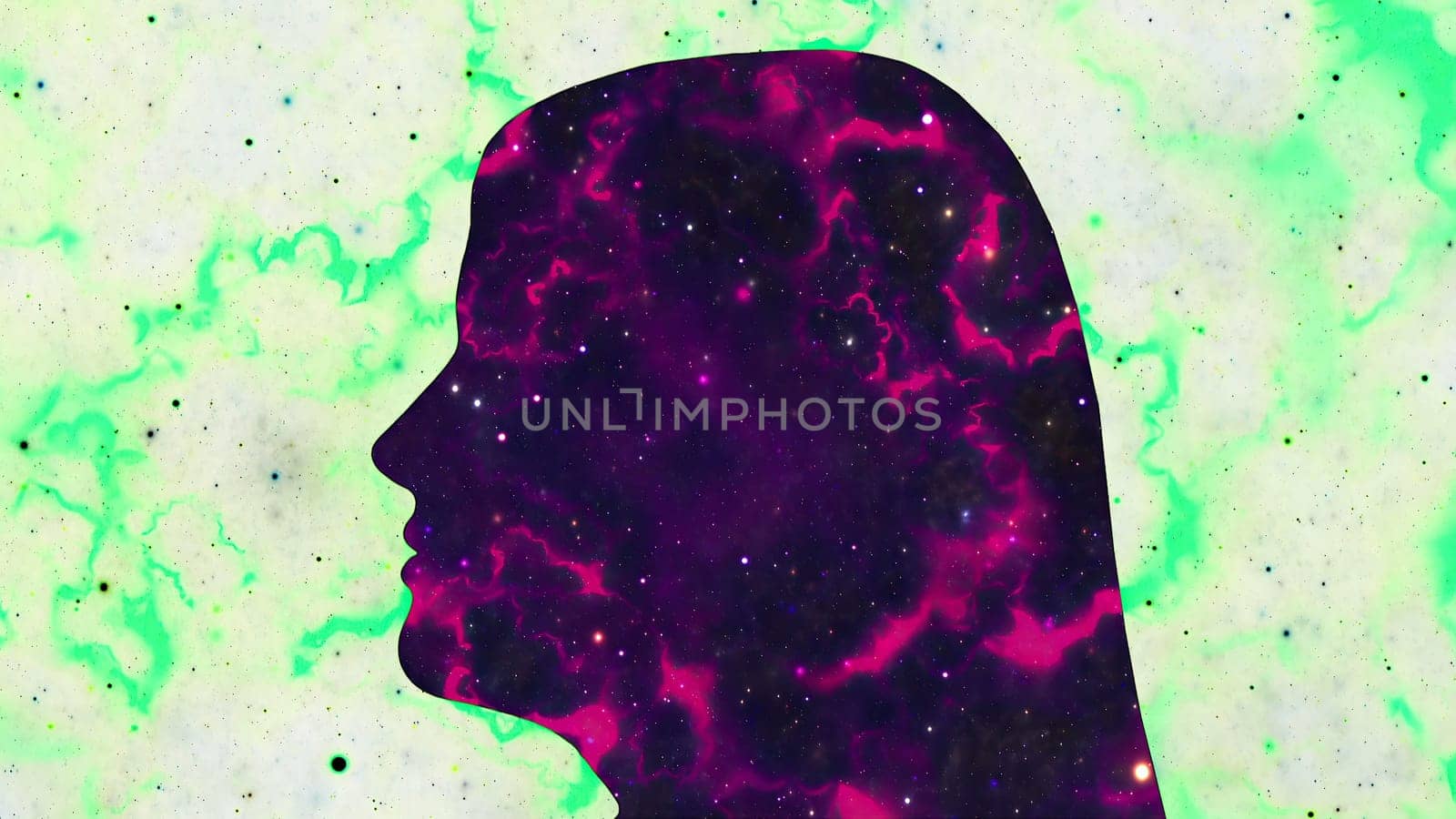 Surreal Colorful Portrait of Woman silhouette,Surreal Colorful Portrait of Woman silhouette