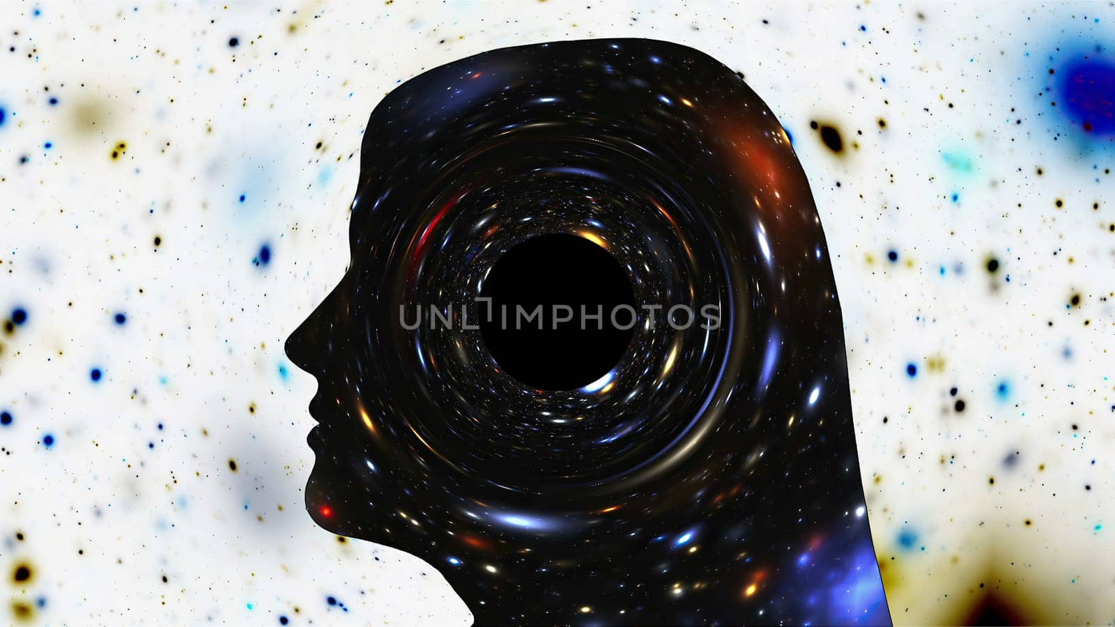 Surreal Colorful Portrait of Woman silhouette,Surreal Colorful Portrait of Woman silhouette