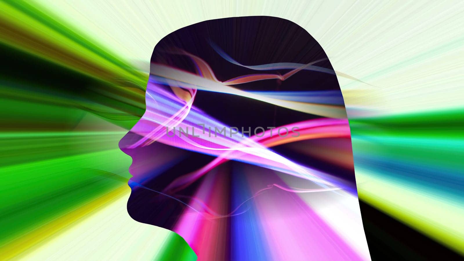 Surreal Colorful Portrait of Woman silhouette,Surreal Colorful Portrait of Woman silhouette