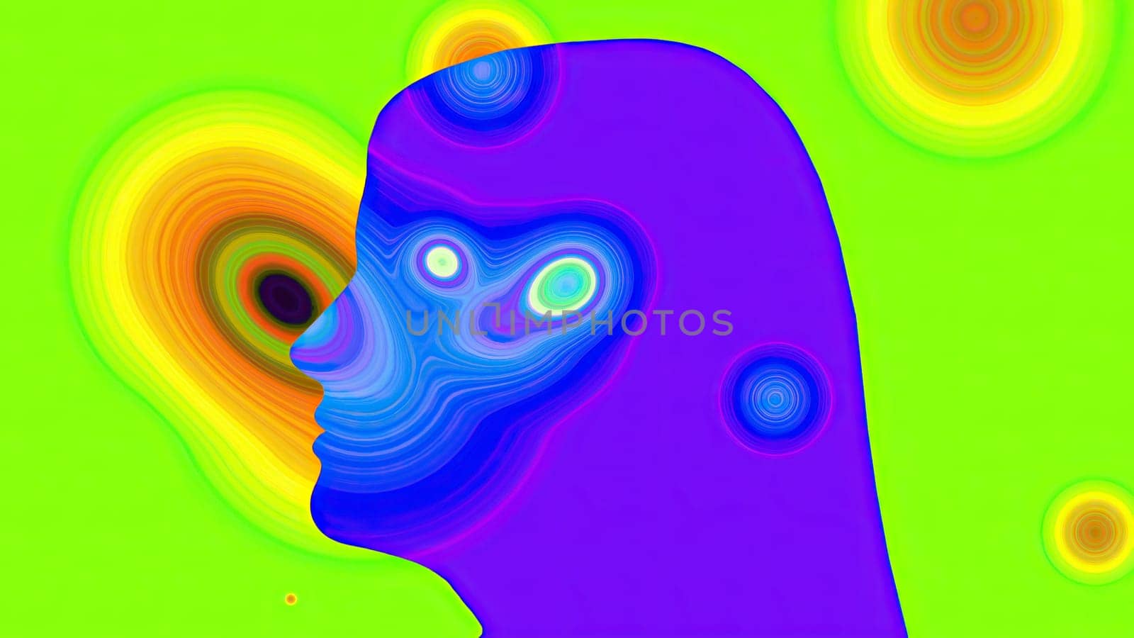 Surreal Colorful Portrait of Woman silhouette,Surreal Colorful Portrait of Woman silhouette