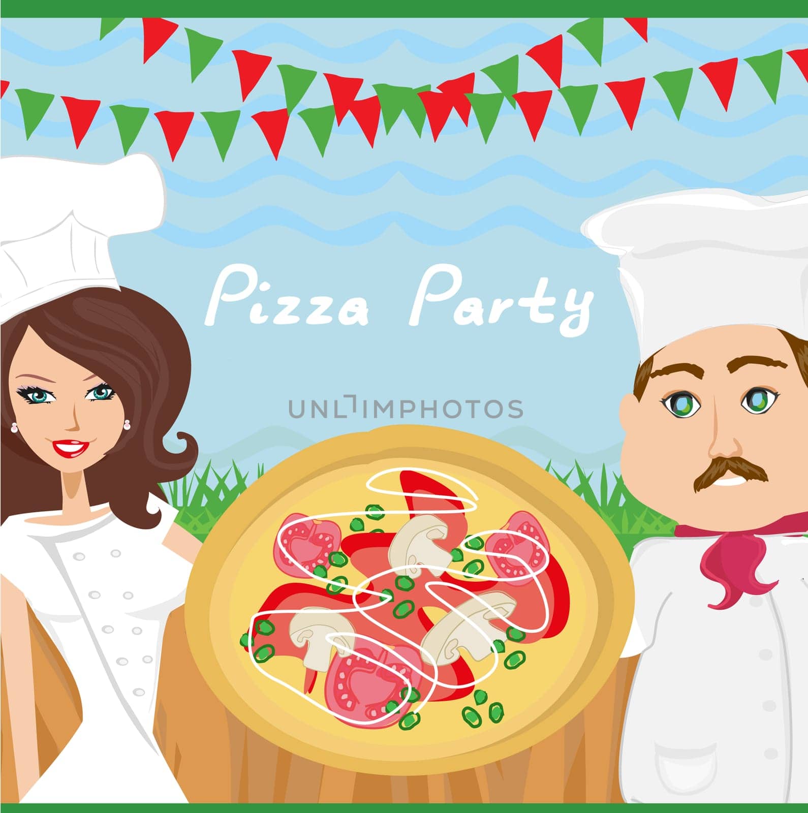 Pizza party poster