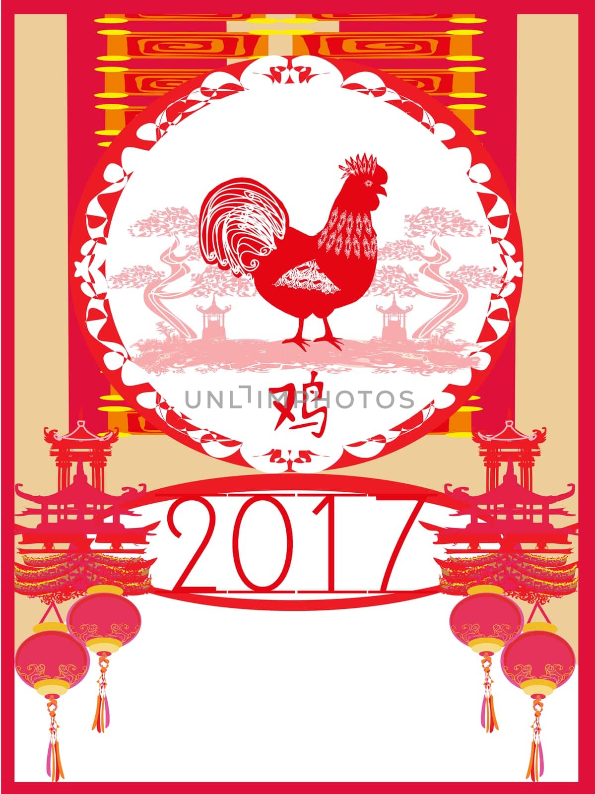 year of rooster design for Chinese New Year celebration