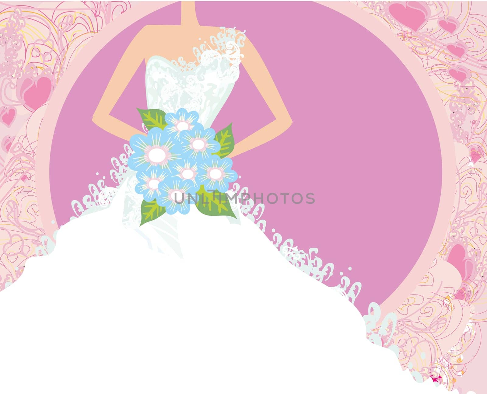 Abstract Beautiful bride card