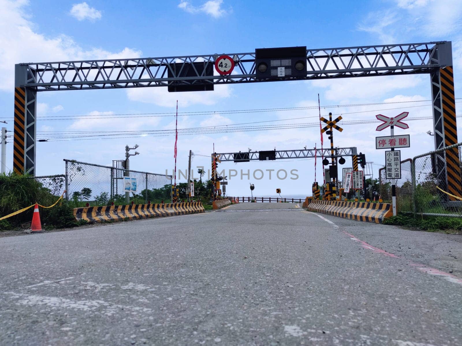 Taimali train level crossing, Taitung - Apr 12, 2022 : The Taimali train level crossing, Taitung Taiwan