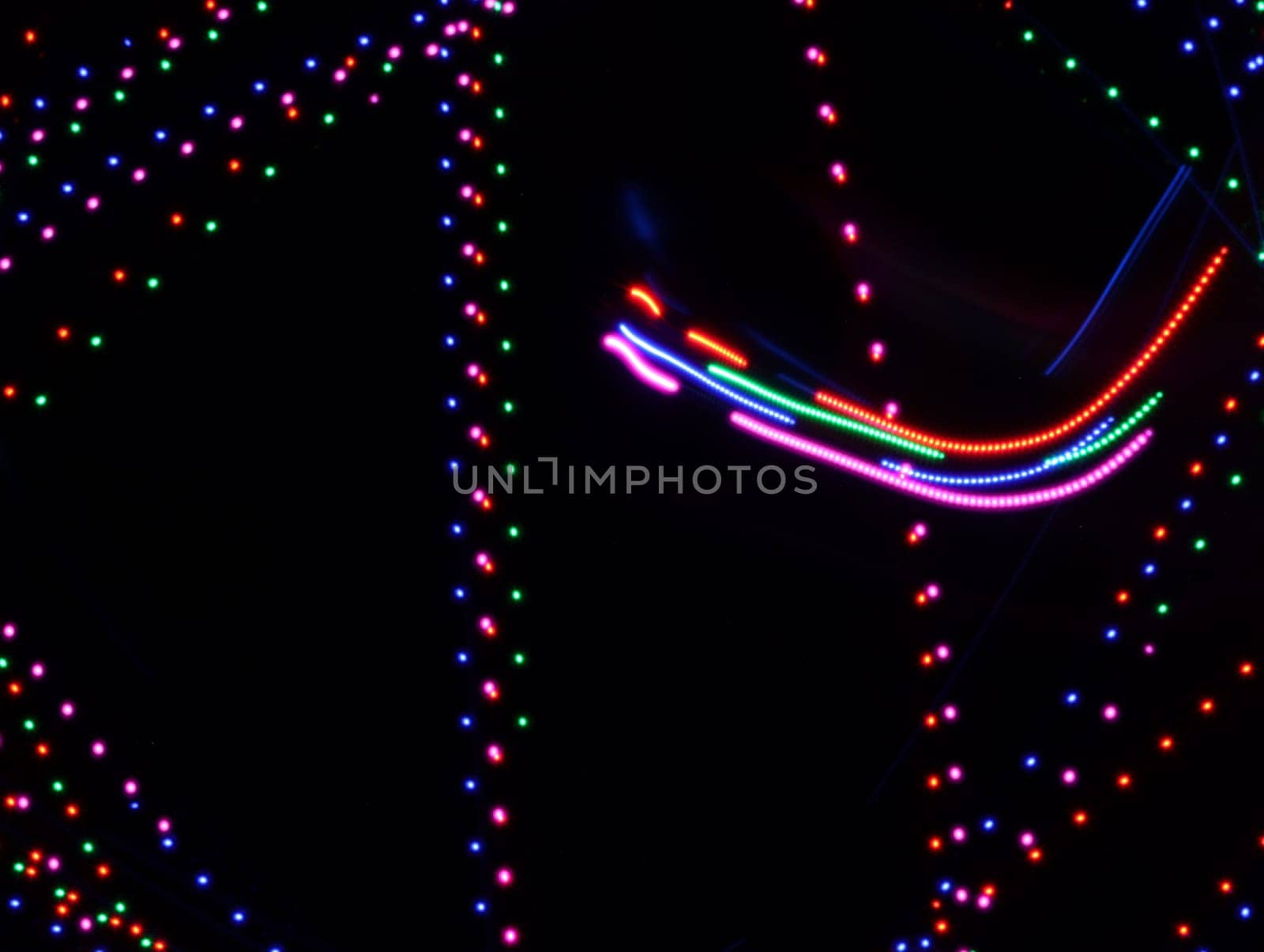 spectacular colored lights with geometric shapes special effects