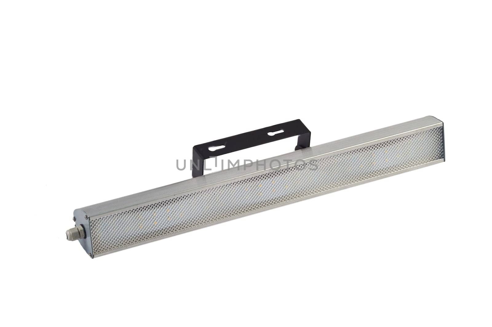 LED lamp for non-residential and public spaces on a white isolated background. Power saving. High quality photo