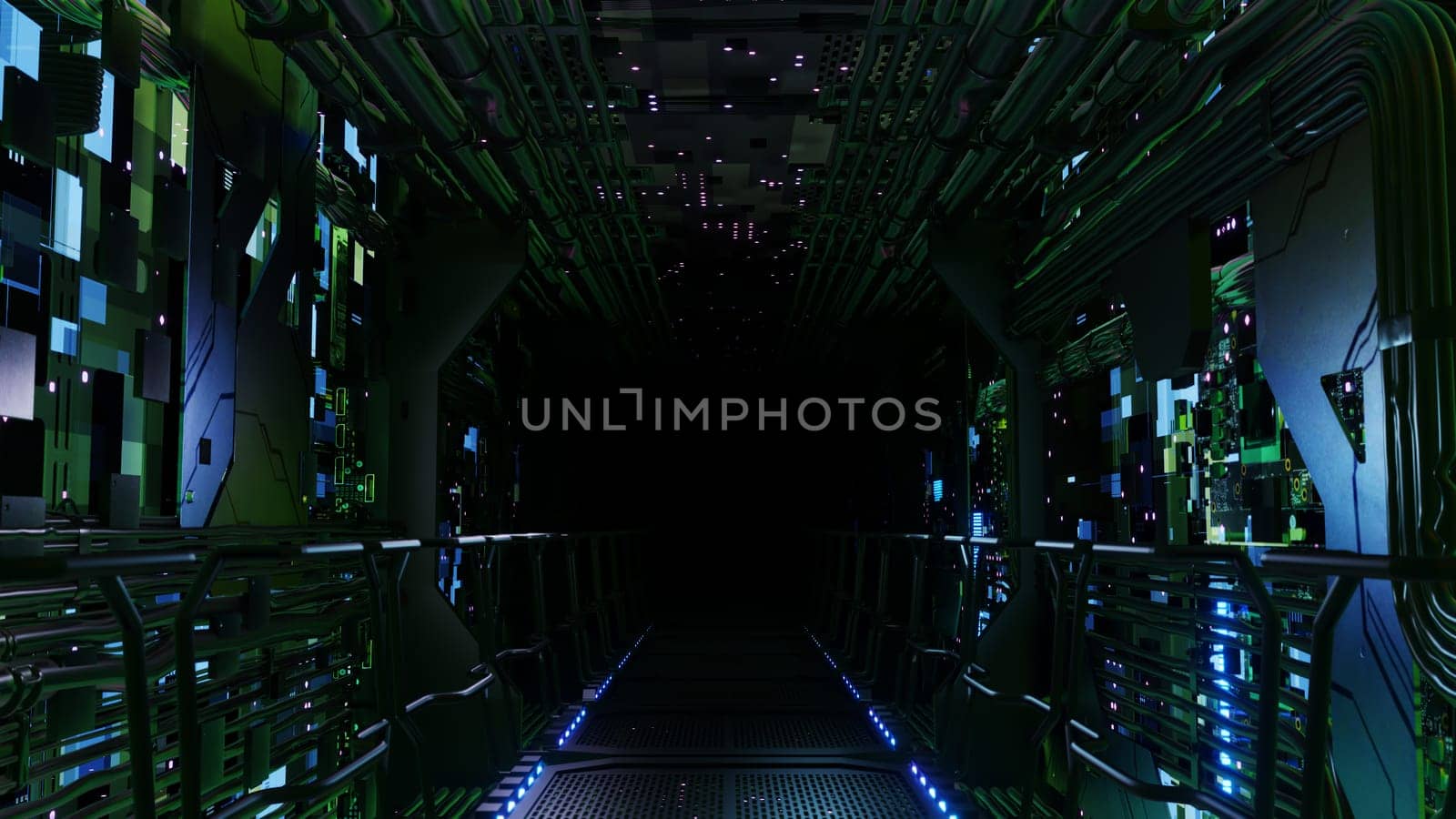 3D illustration Background for advertising and wallpaper in sci fi and technology innovation scene. 3D rendering in decorative concept.