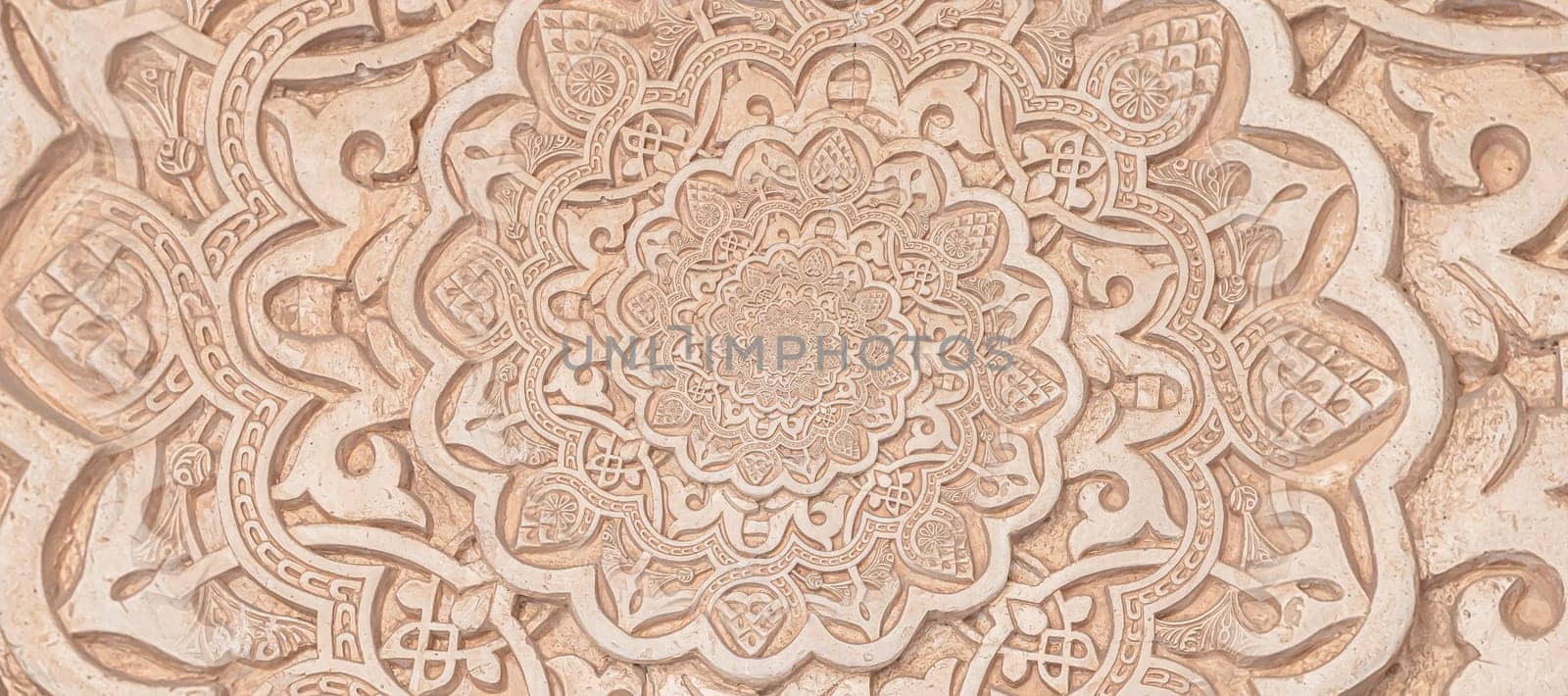 Arab background remanding to Islam culture. Design created from a 13th century architectural detail using droste effect.
